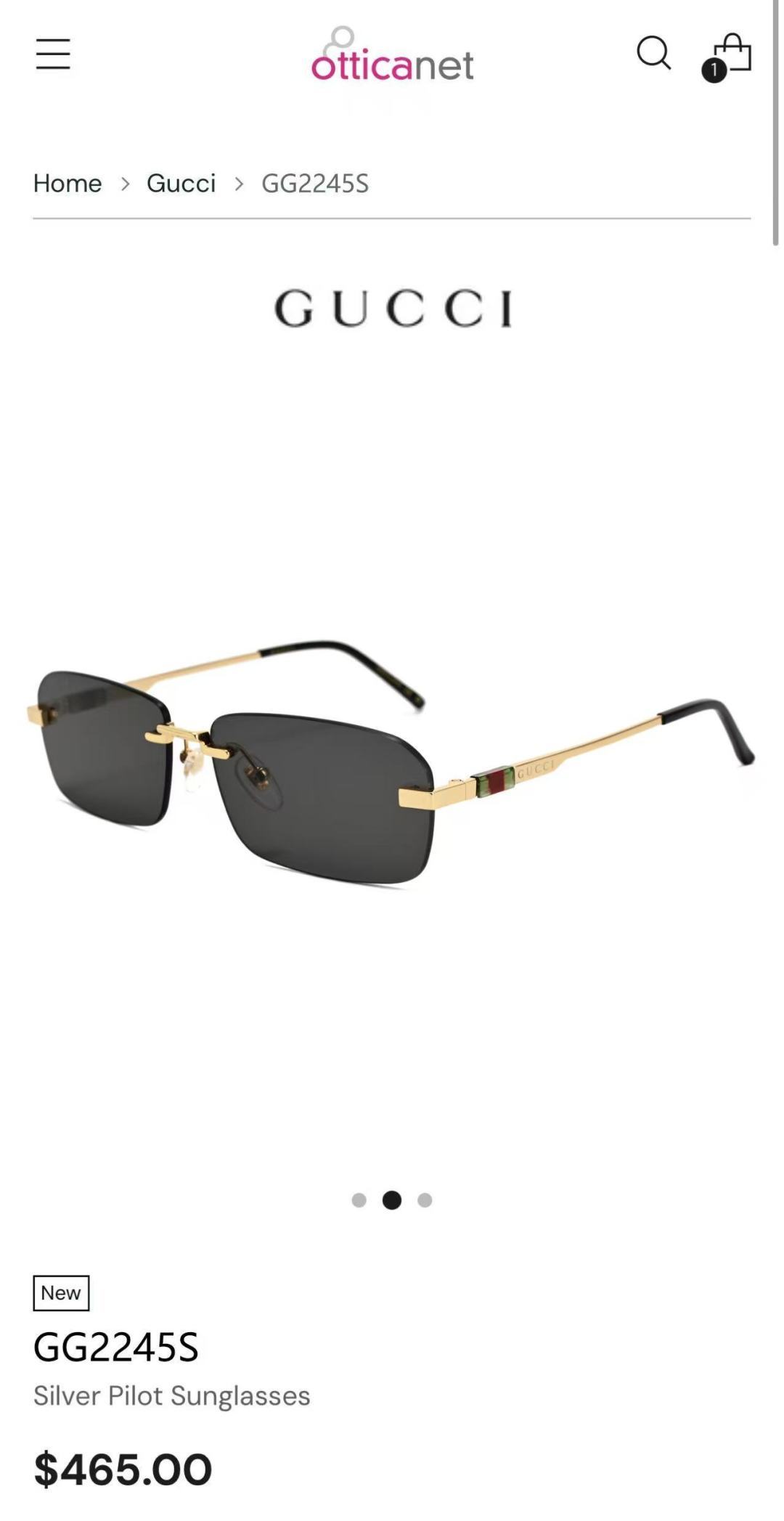 GUCCIMOD：GG2245SSize：57口17-145