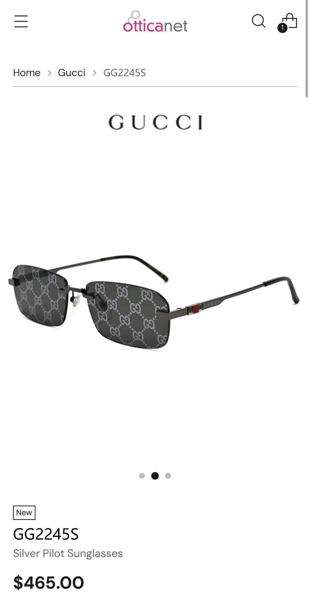 GUCCIMOD：GG2245SSize：57口17-145