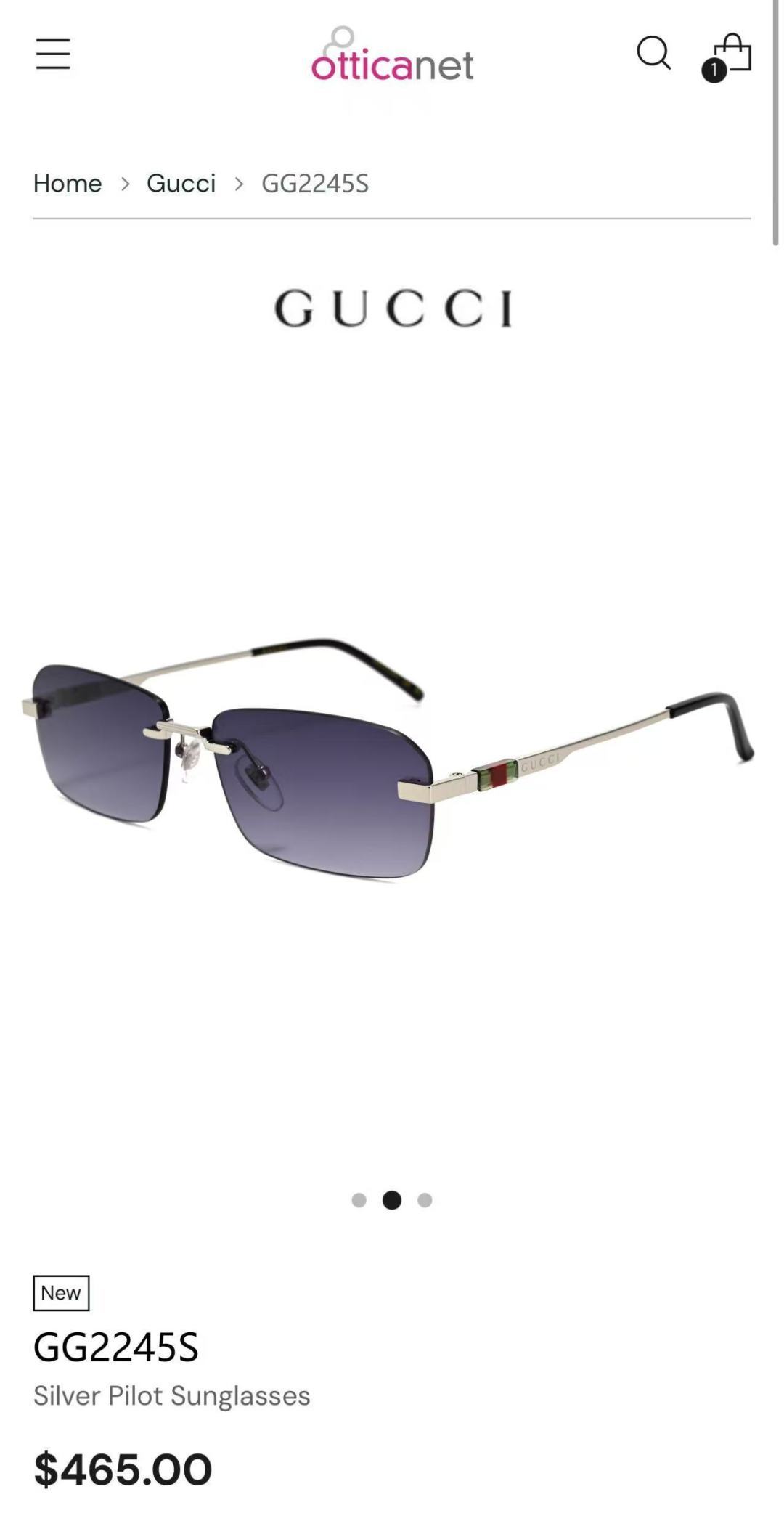 GUCCIMOD：GG2245SSize：57口17-145