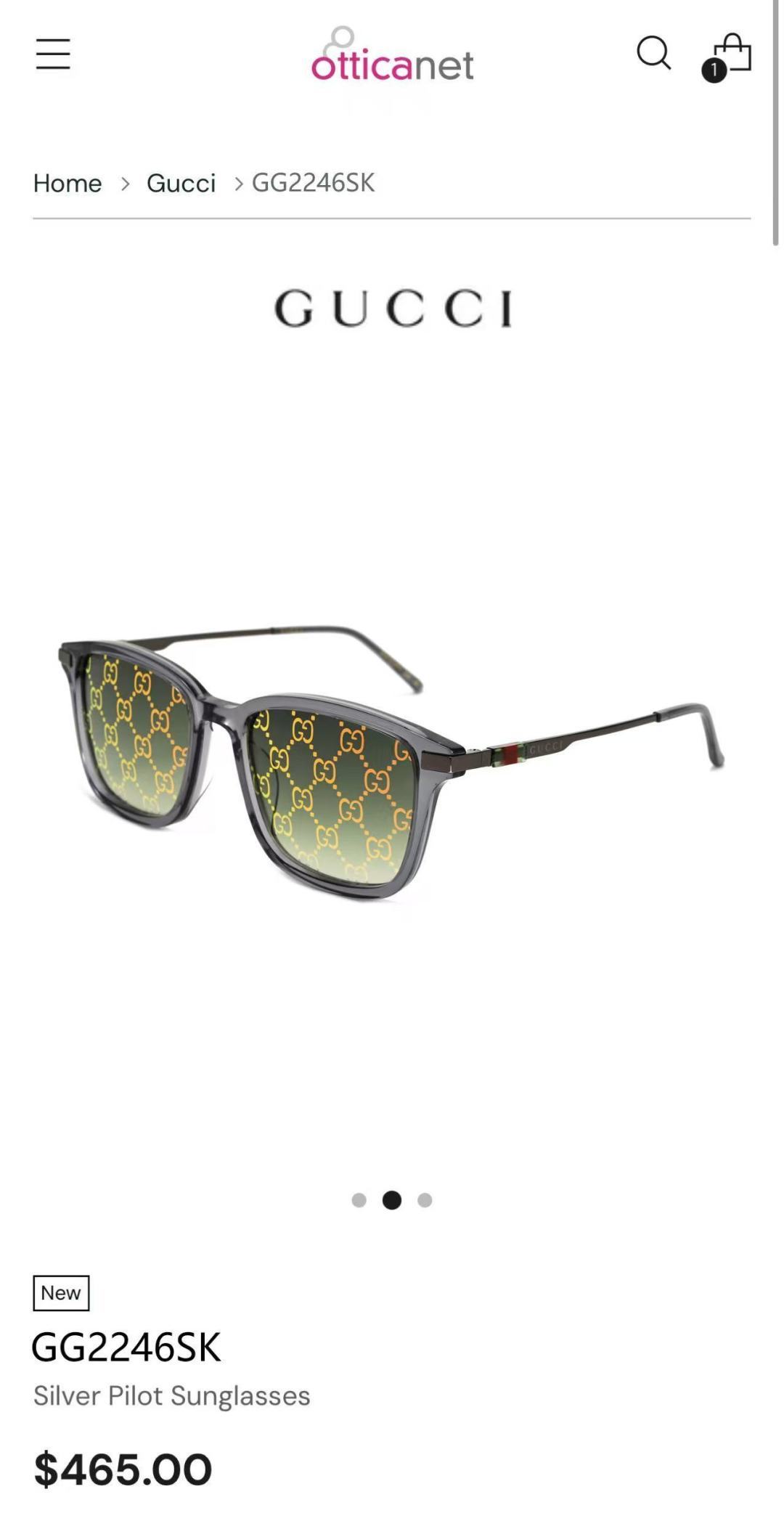 GUCCIMOD：GG2246SKSize：55口19-145