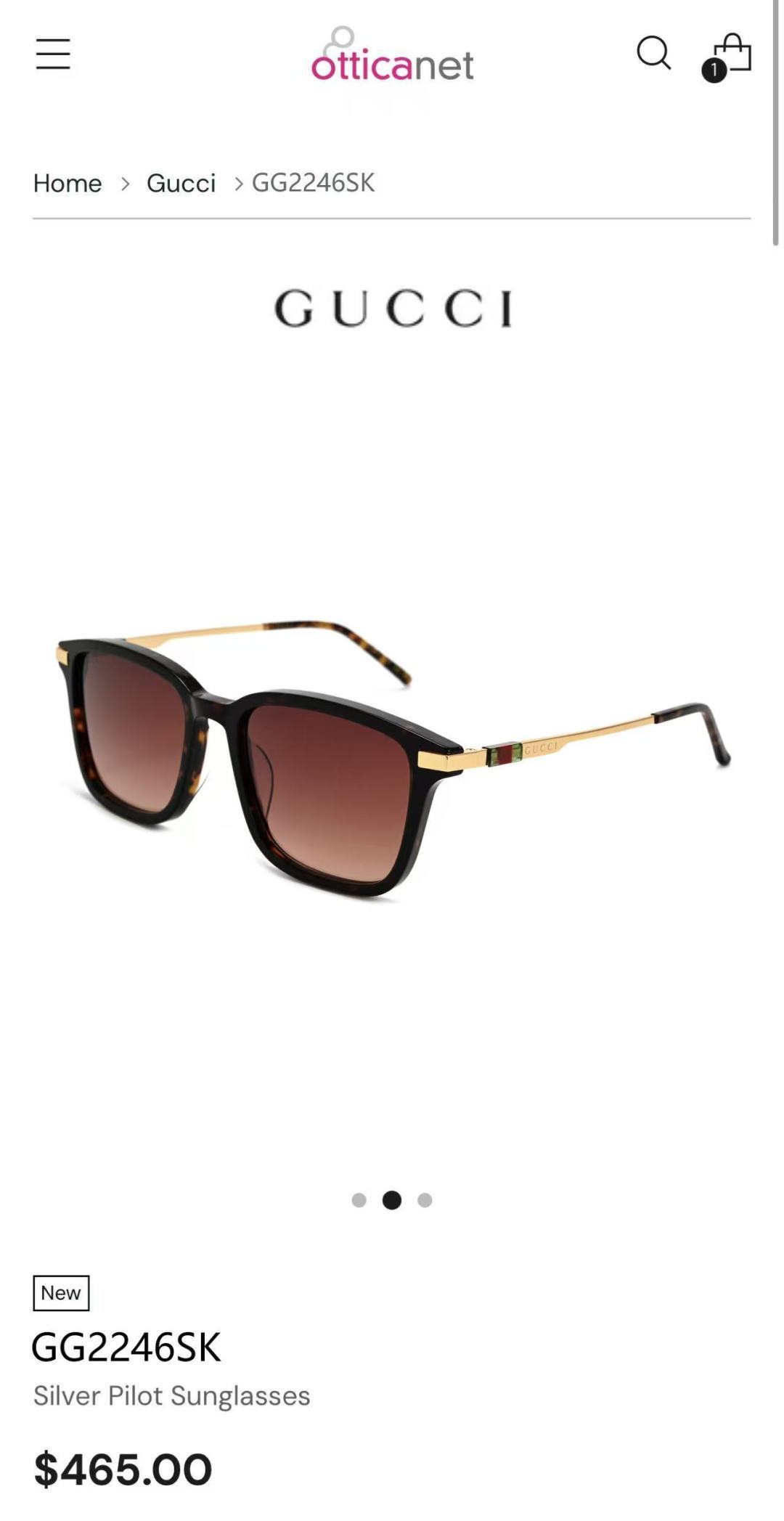 GUCCIMOD：GG2246SKSize：55口19-145