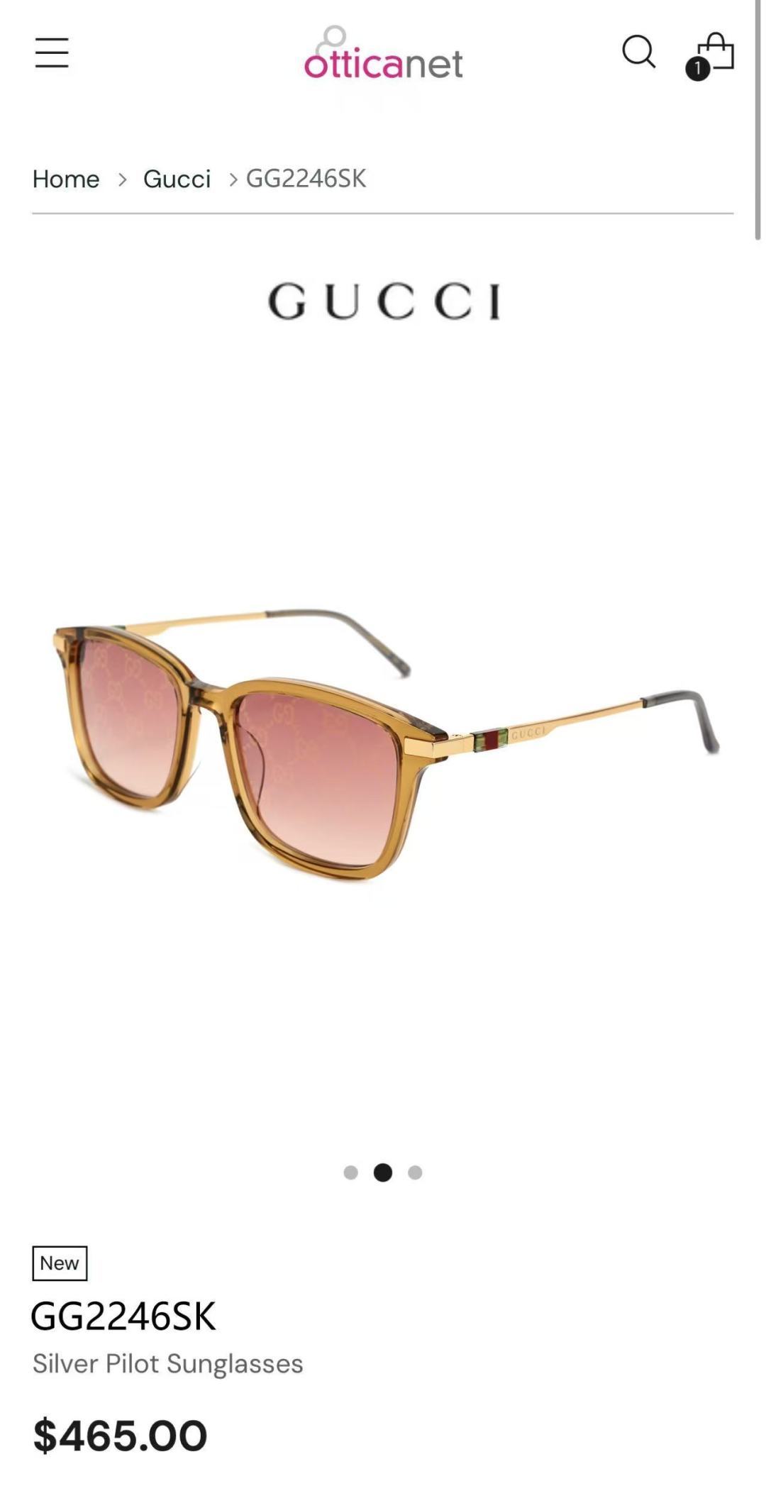 GUCCIMOD：GG2246SKSize：55口19-145