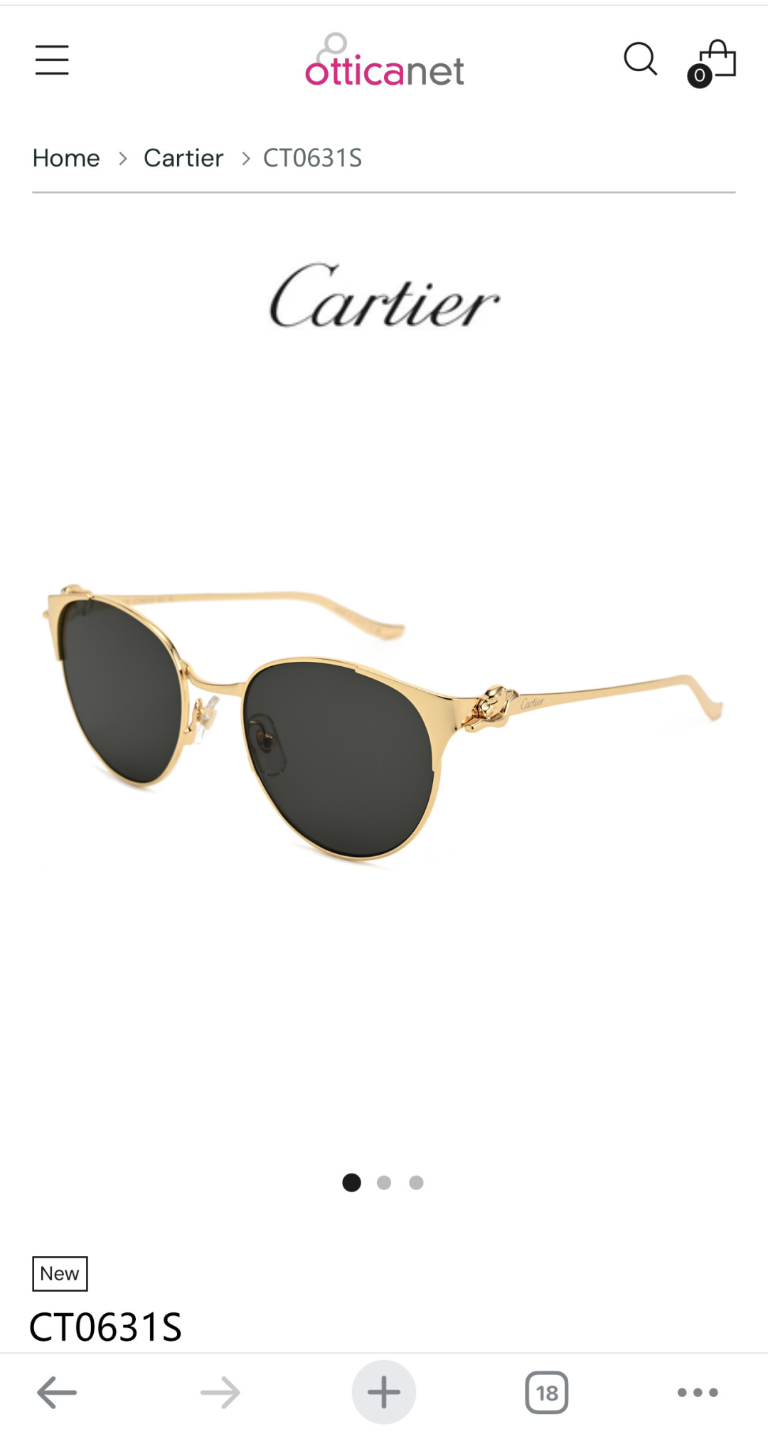 Cartie*MOD：CT0631SSize：53口19-135