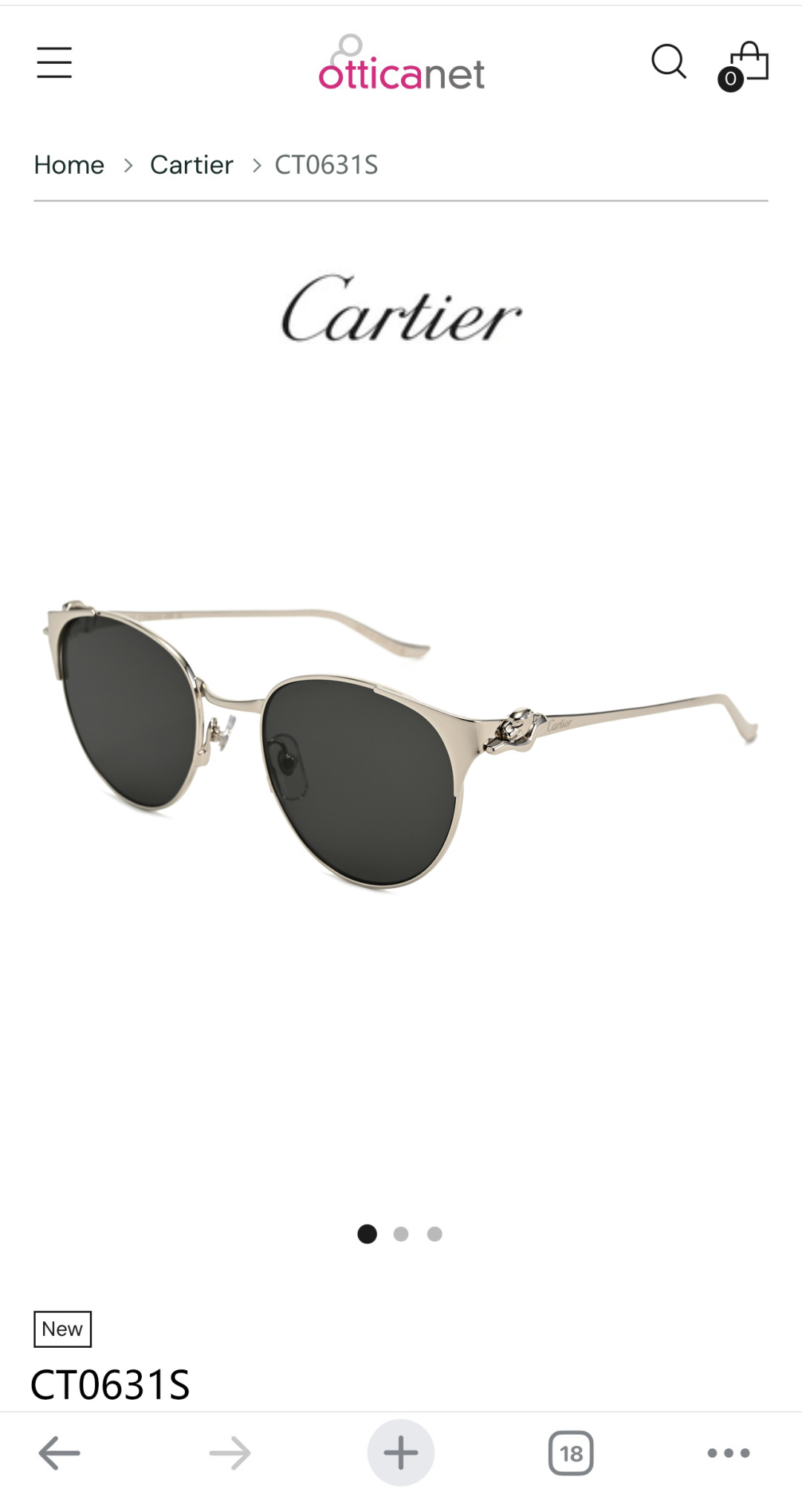 Cartie*MOD：CT0631SSize：53口19-135