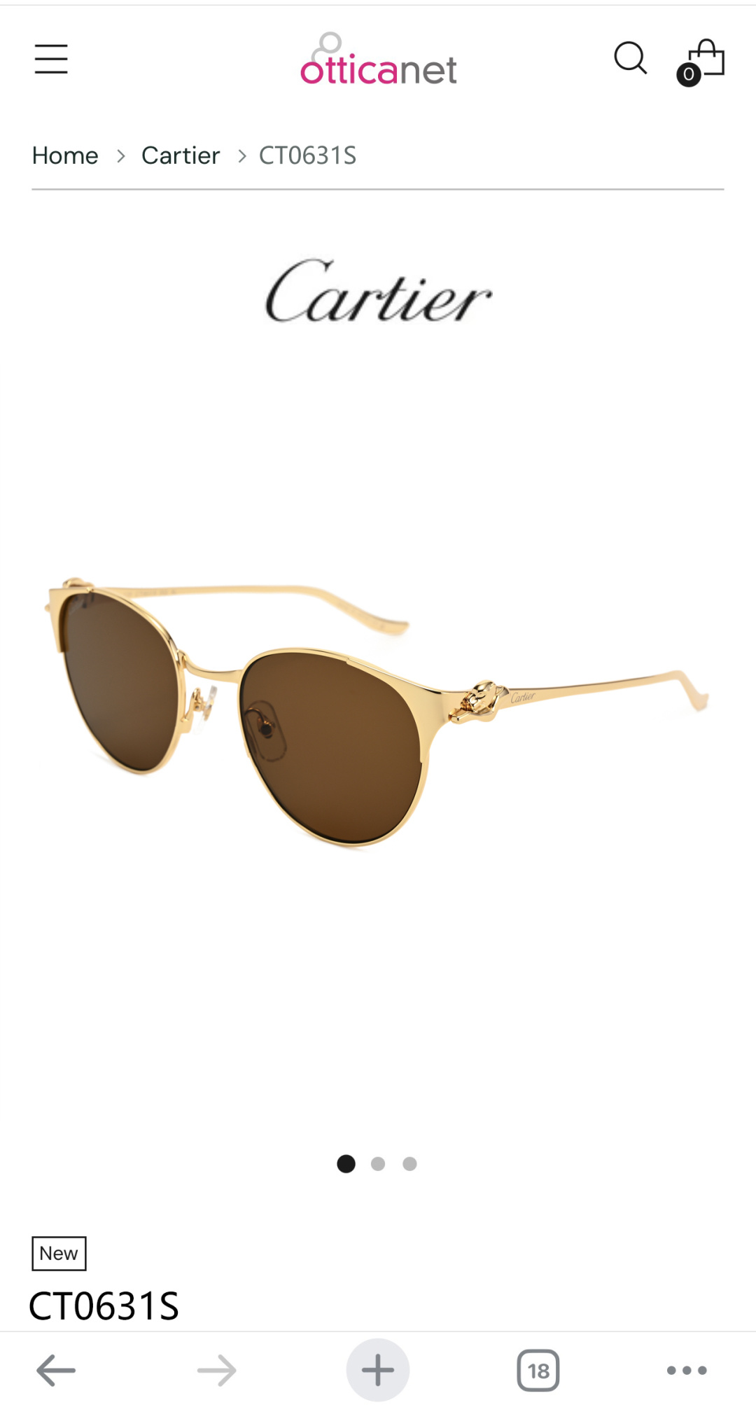 Cartie*MOD：CT0631SSize：53口19-135