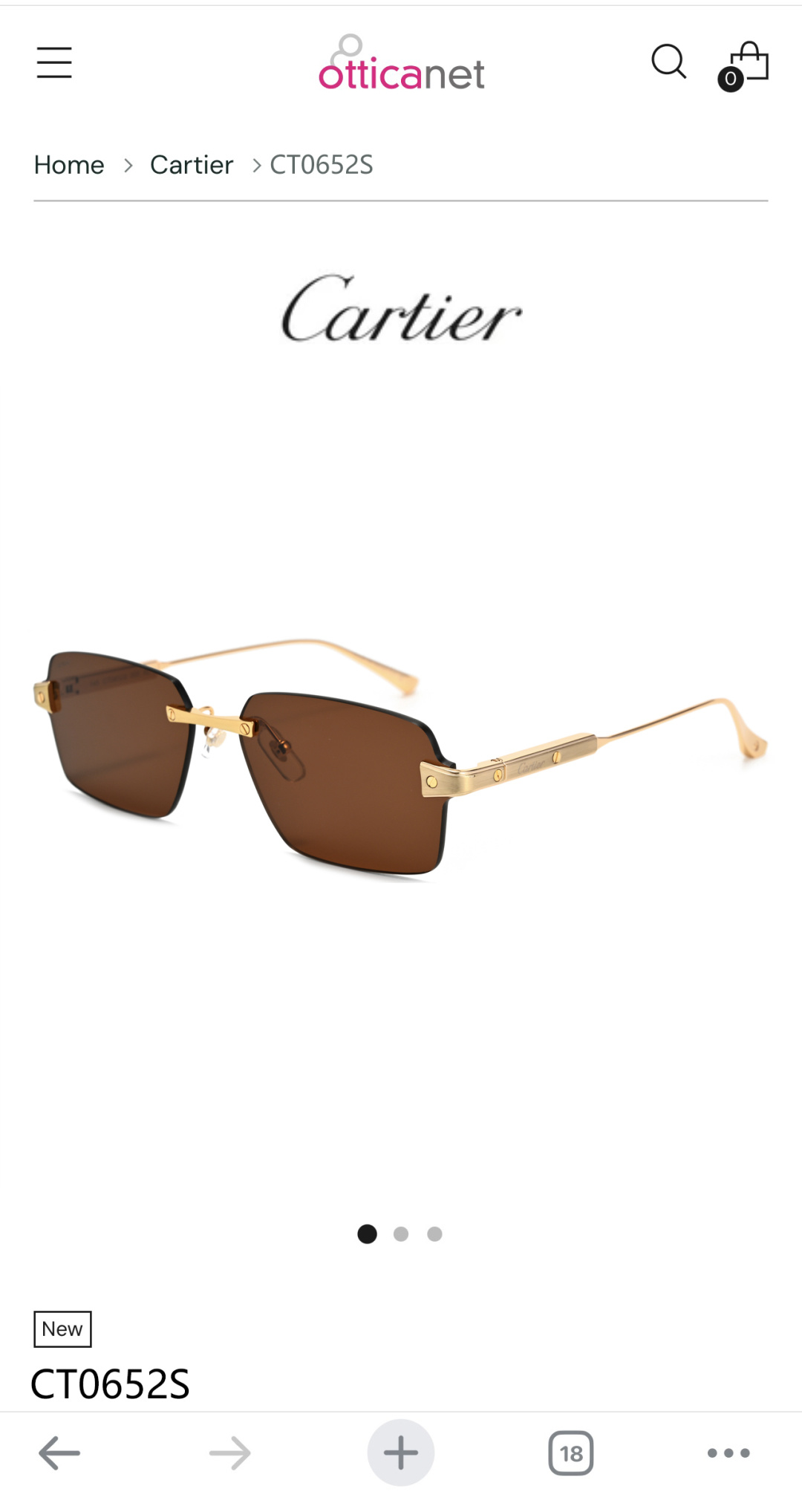 CARTIE*Mod:CT0652SSIZE:65-15-145