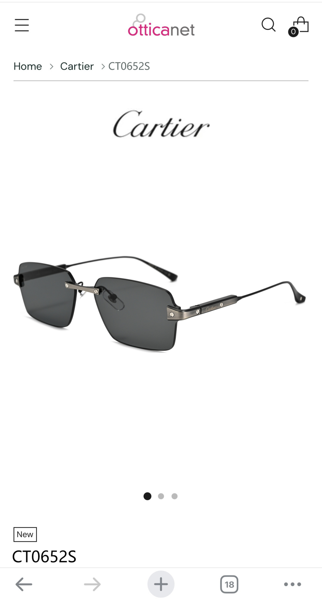 CARTIE*Mod:CT0652SSIZE:65-15-145