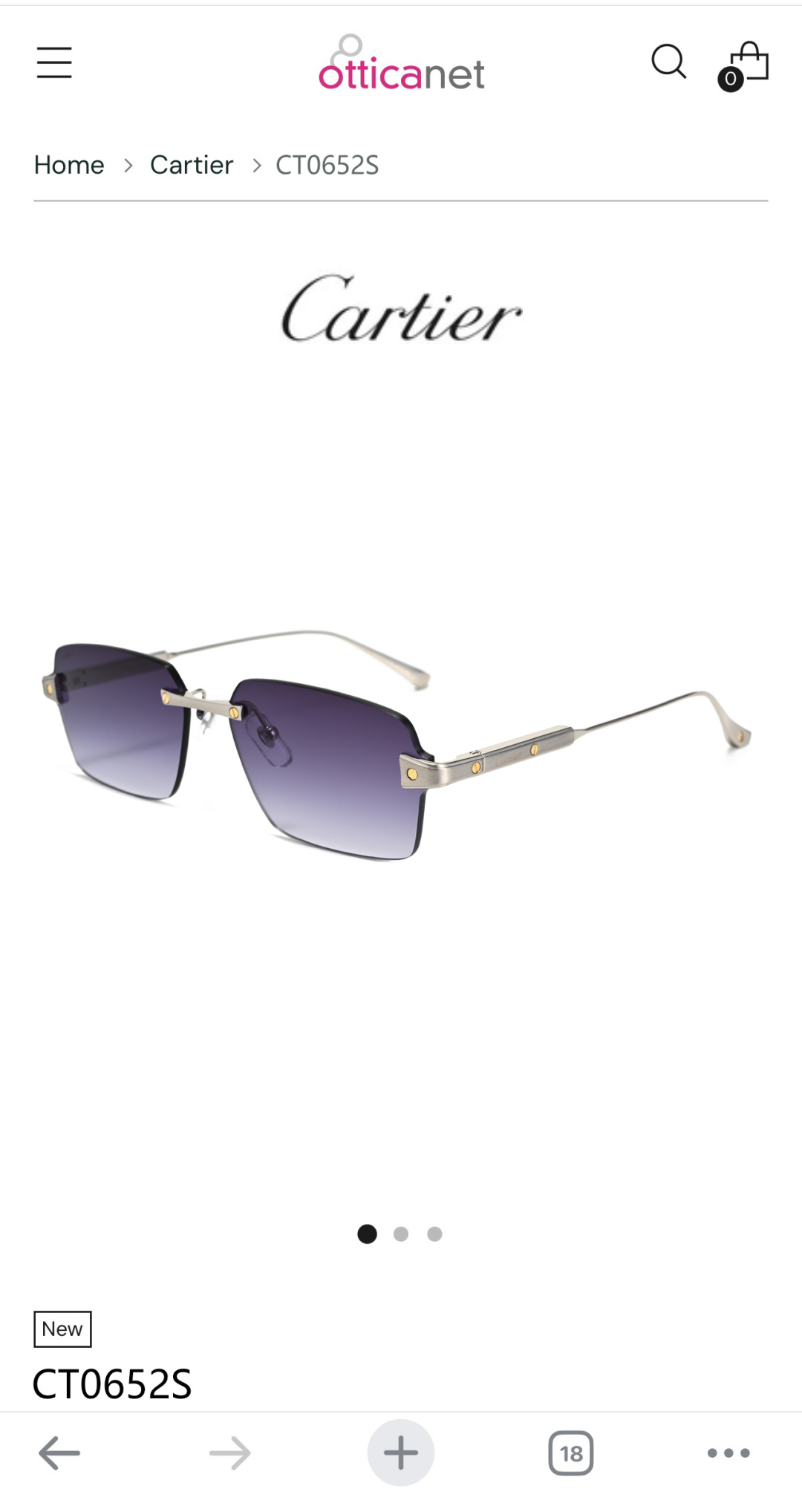 CARTIE*Mod:CT0652SSIZE:65-15-145