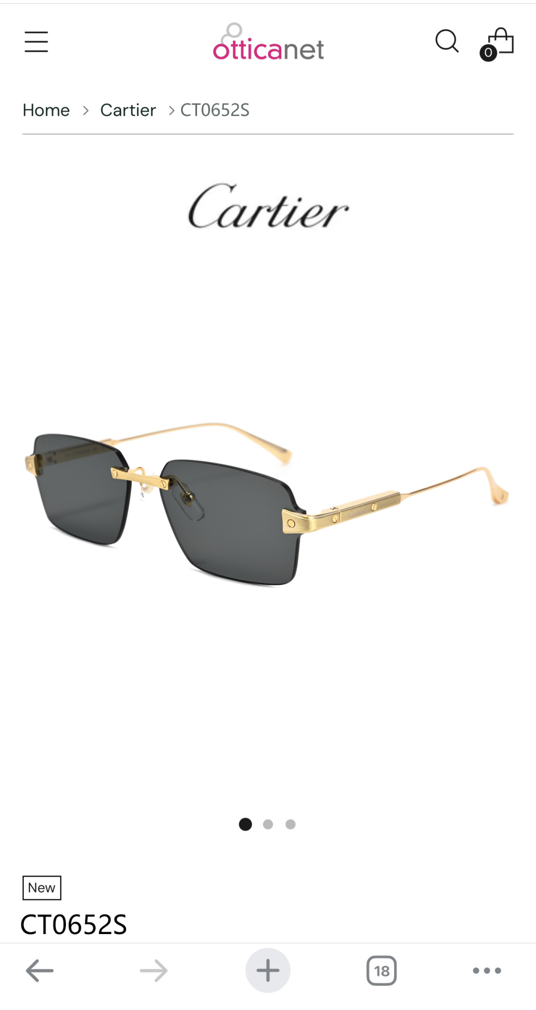 CARTIE*Mod:CT0652SSIZE:65-15-145