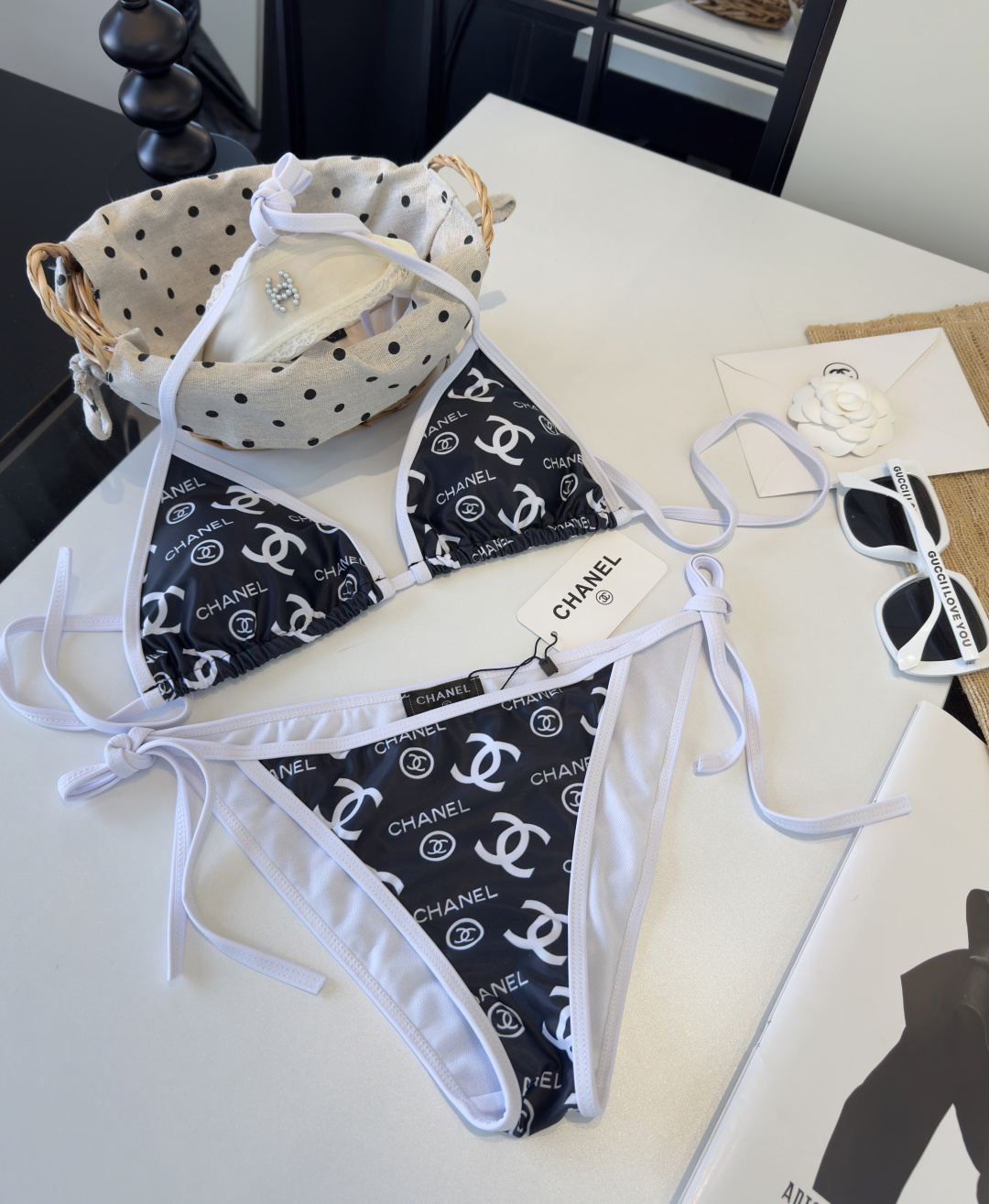 。Chanel香奈儿比基尼👙❤️😍🥰适合多种场景的游泳衣🏊‍♀️海边 游泳池 温泉 水上乐园 漂流都可以