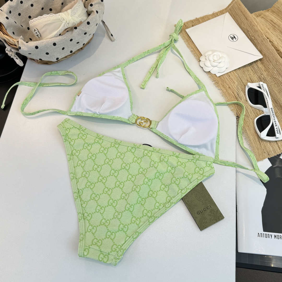 。Gucci古奇比基尼👙 上身超级棒！同步各大专柜发售，自然而然呈现时尚感！十分减龄，具有年轻活力。 码