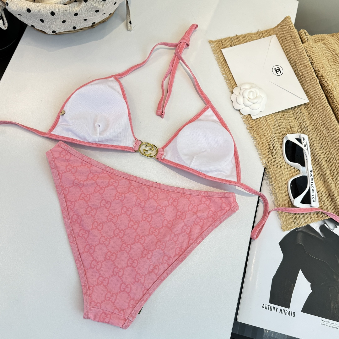 。Gucci古奇比基尼👙 上身超级棒！同步各大专柜发售，自然而然呈现时尚感！十分减龄，具有年轻活力。 码