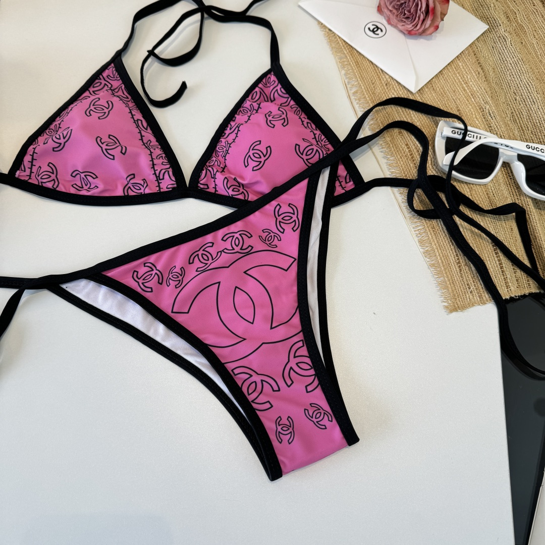 。Chanel香奈儿新款分体比基尼泳衣S M L XL