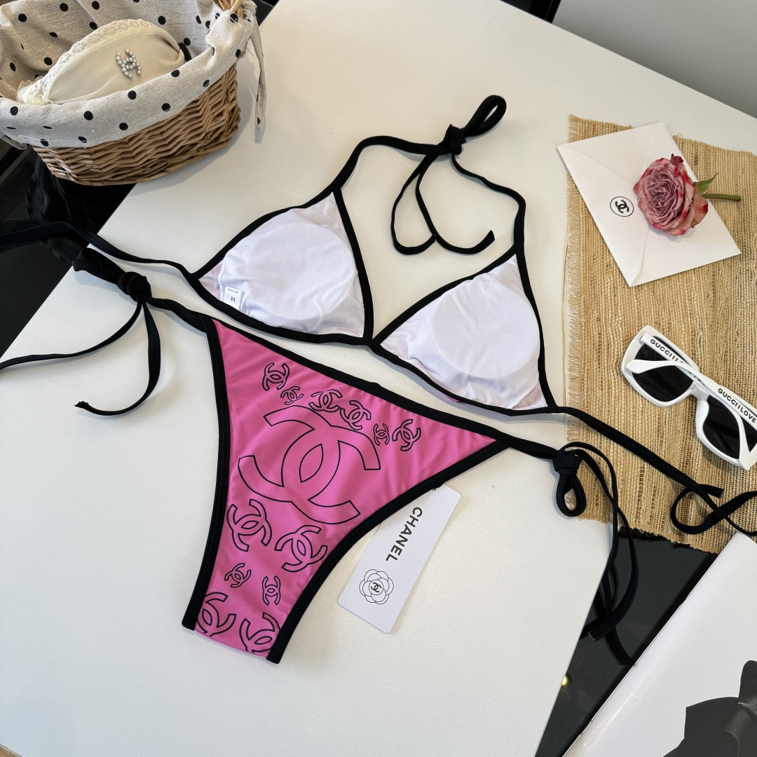 。Chanel香奈儿新款分体比基尼泳衣S M L XL