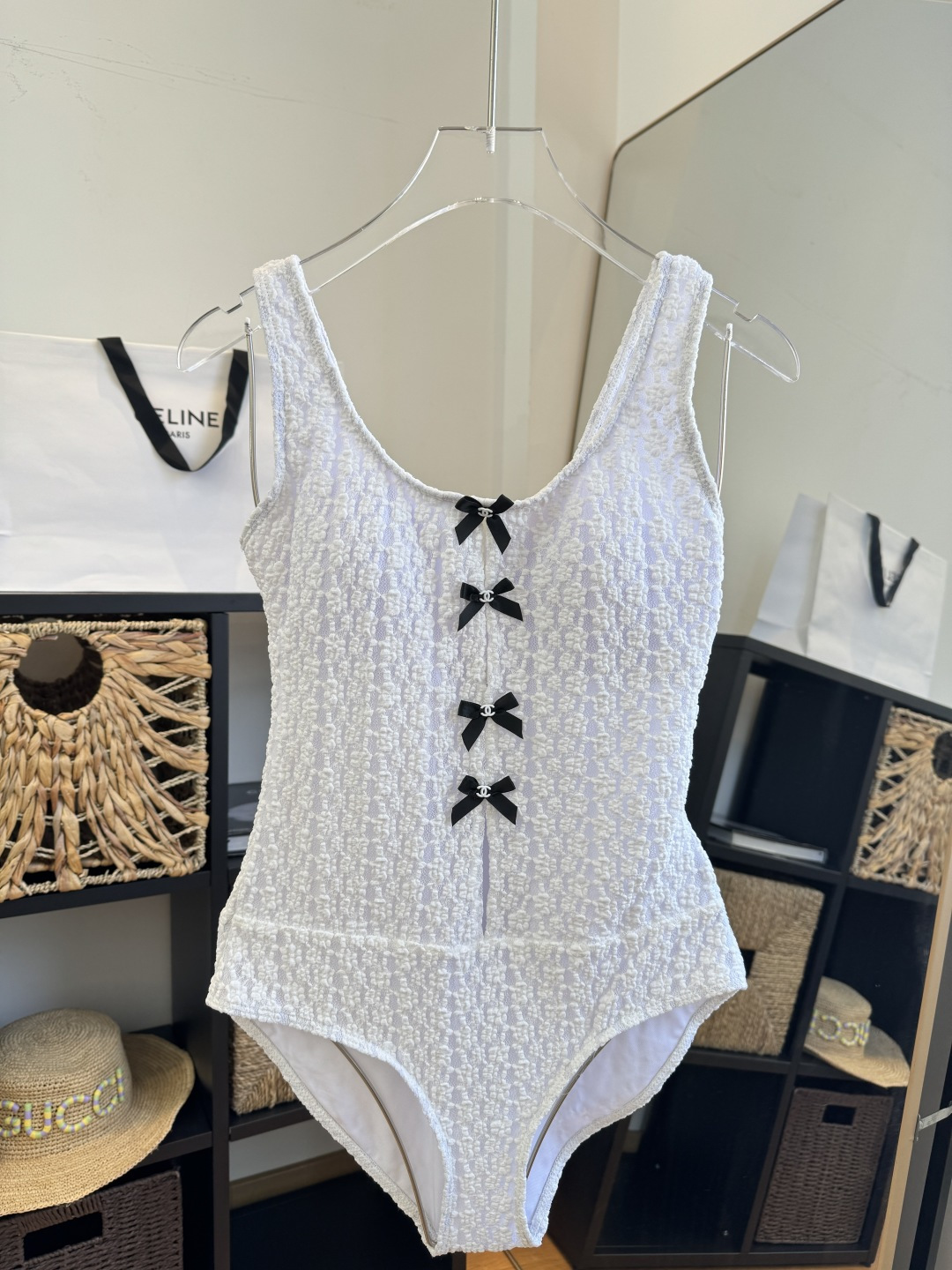 。Chanel香奈儿蕾丝连体泳衣👙S M L XL