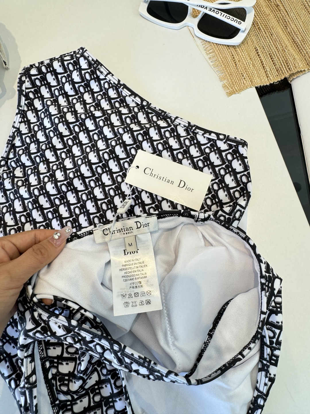 。Dior迪奥官方新款连体泳衣比基尼，S M L XL