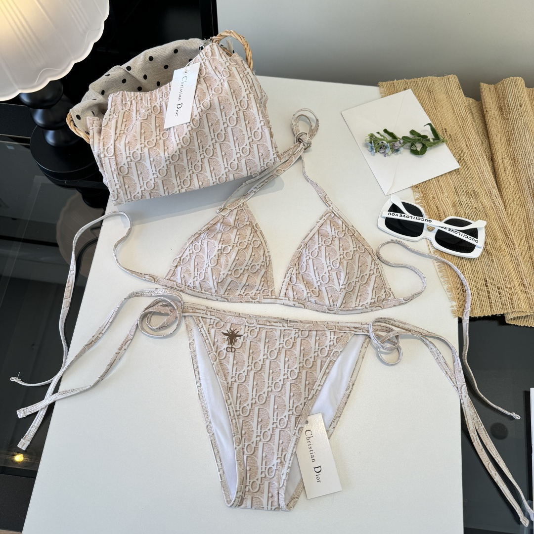 。Dior迪奥官方新款分体三件套 泳衣比基尼，S M L XL