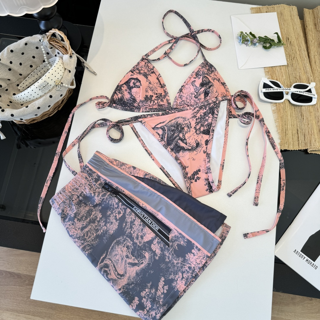 。Dior迪奥官方新款分体三件套 泳衣比基尼，S M L XL