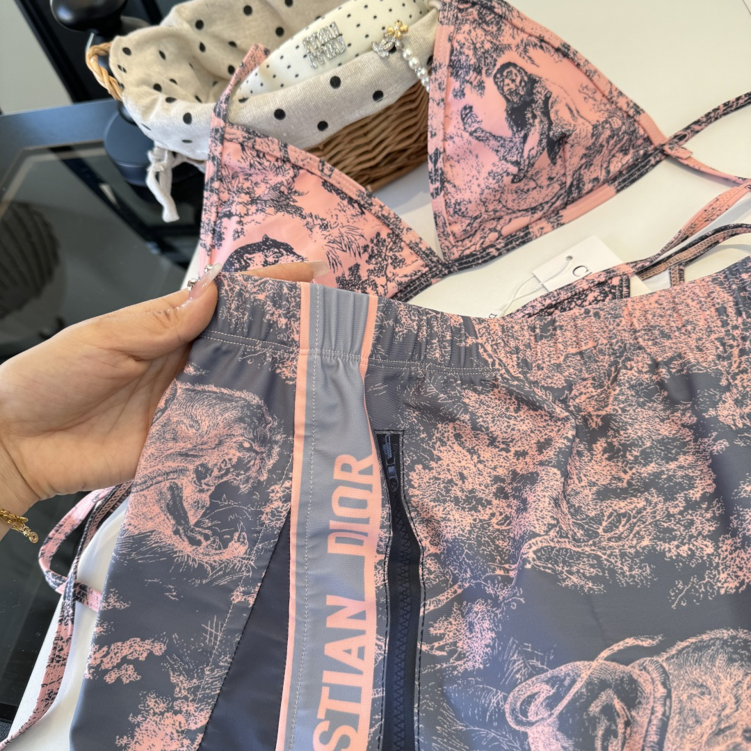 。Dior迪奥官方新款分体三件套 泳衣比基尼，S M L XL