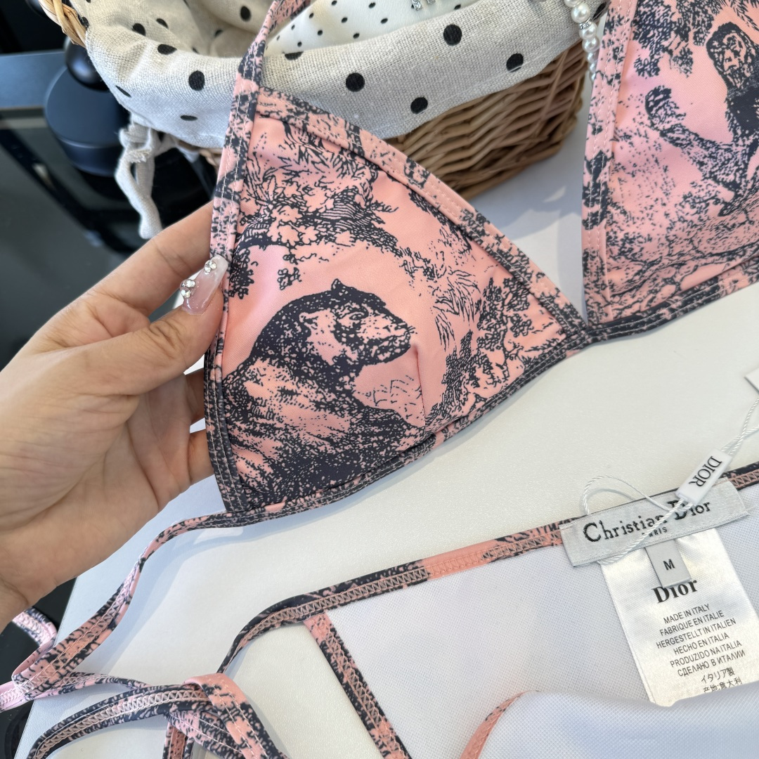 。Dior迪奥官方新款分体三件套 泳衣比基尼，S M L XL