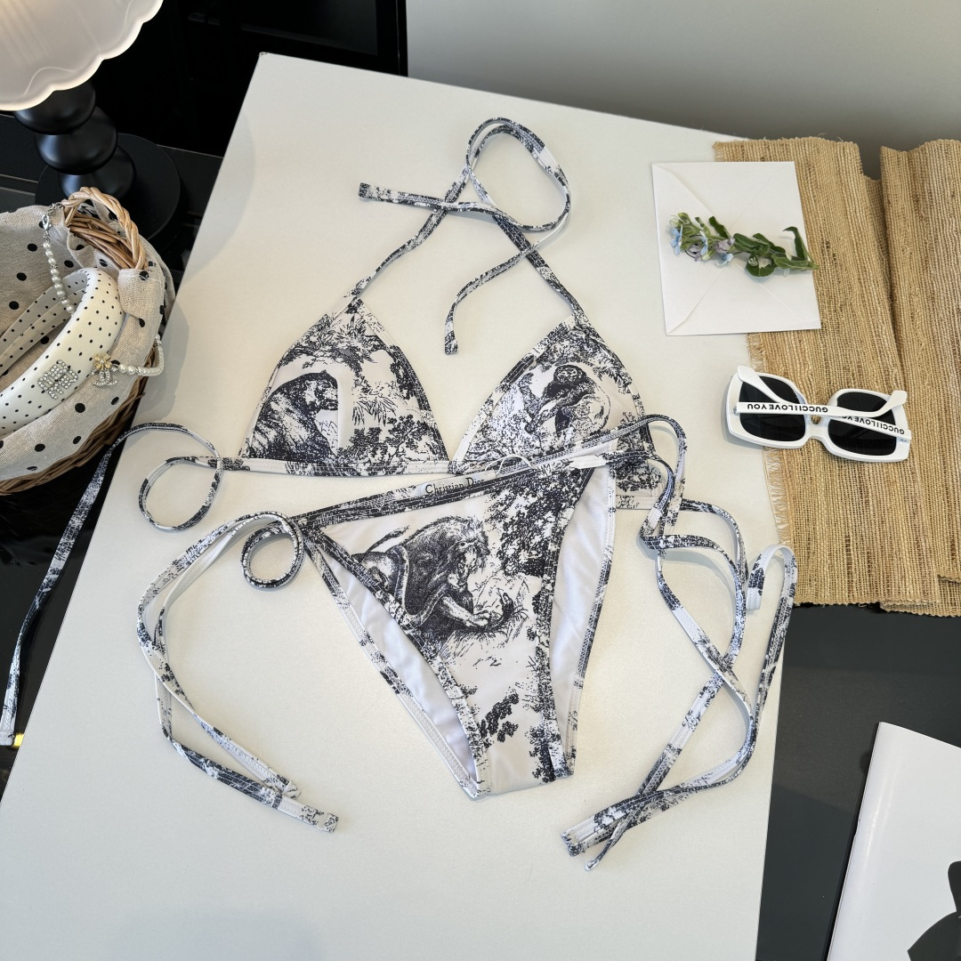 。Dior迪奥官方新款分体三件套 泳衣比基尼，S M L XL