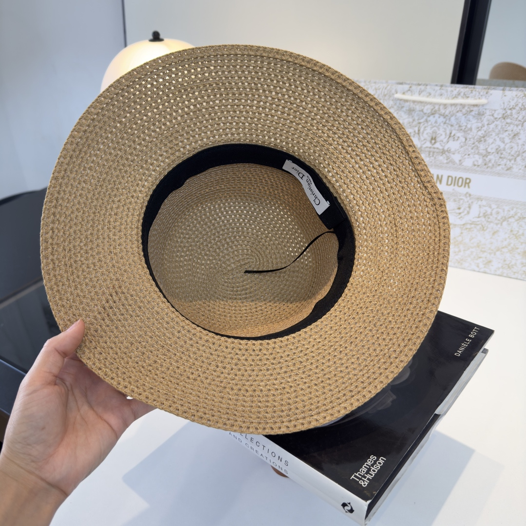 PDior迪奥跑量款盆帽，夏日爆款草帽，头围57cm