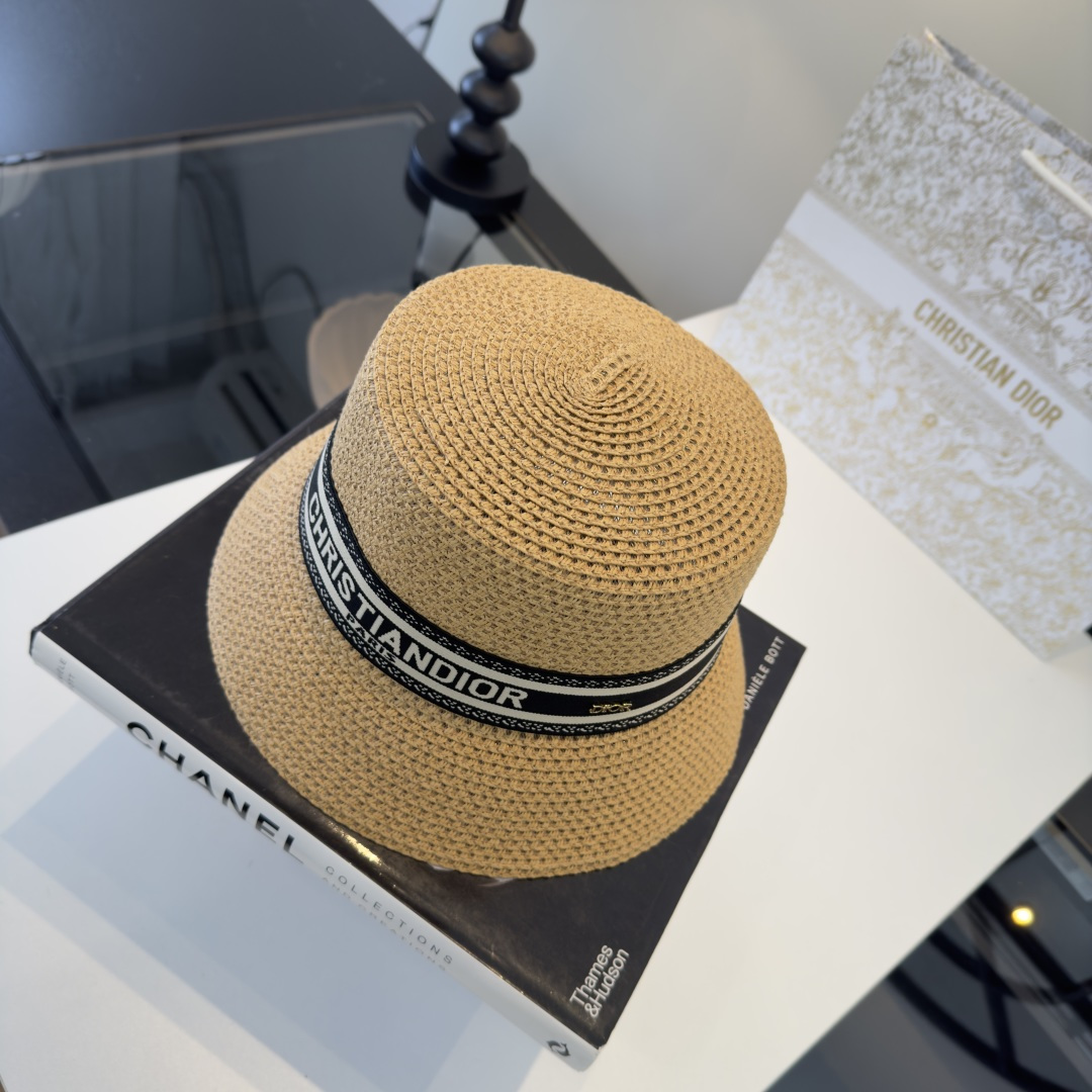 PDior迪奥跑量款桶帽，夏日爆款草帽，头围57cm