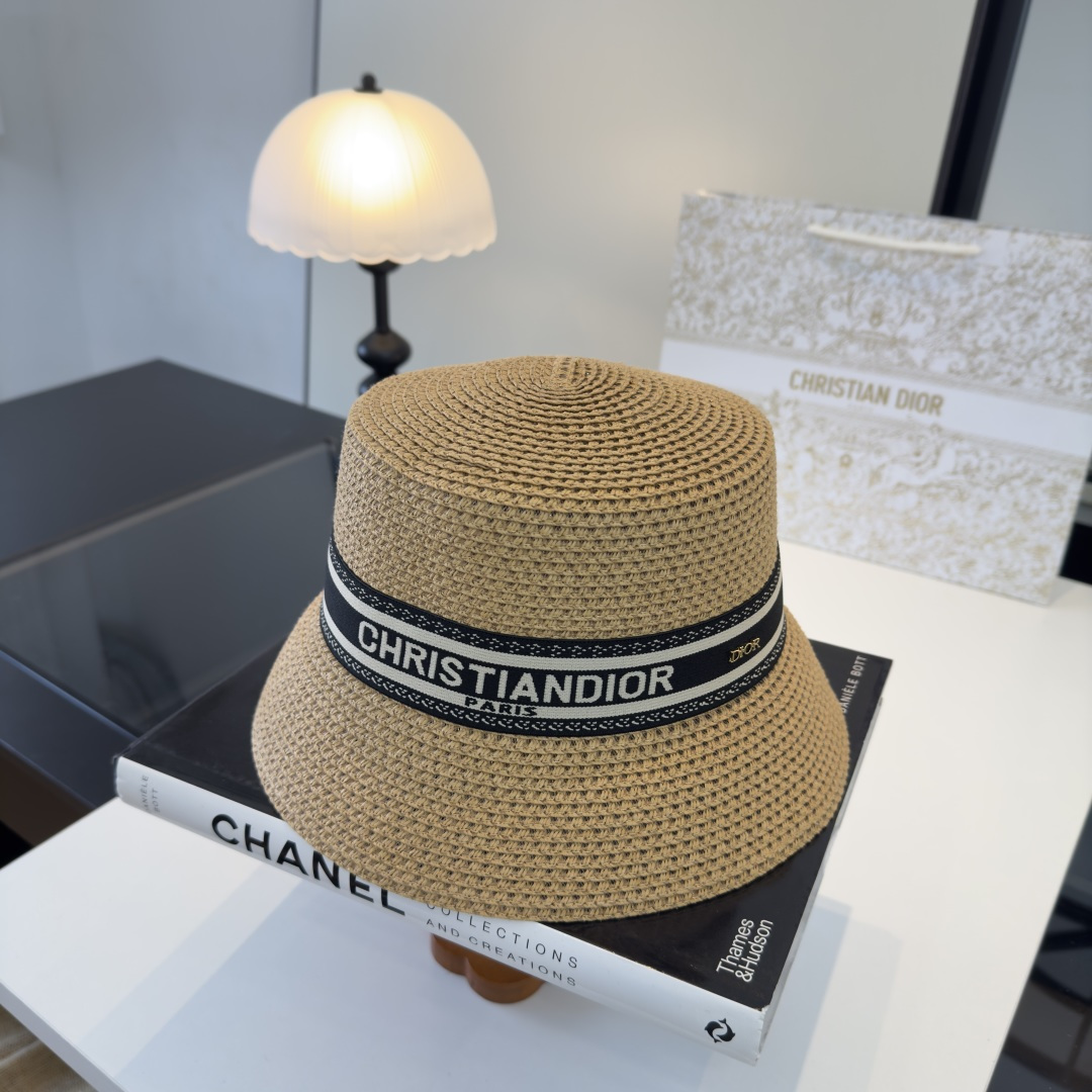 PDior迪奥跑量款桶帽，夏日爆款草帽，头围57cm