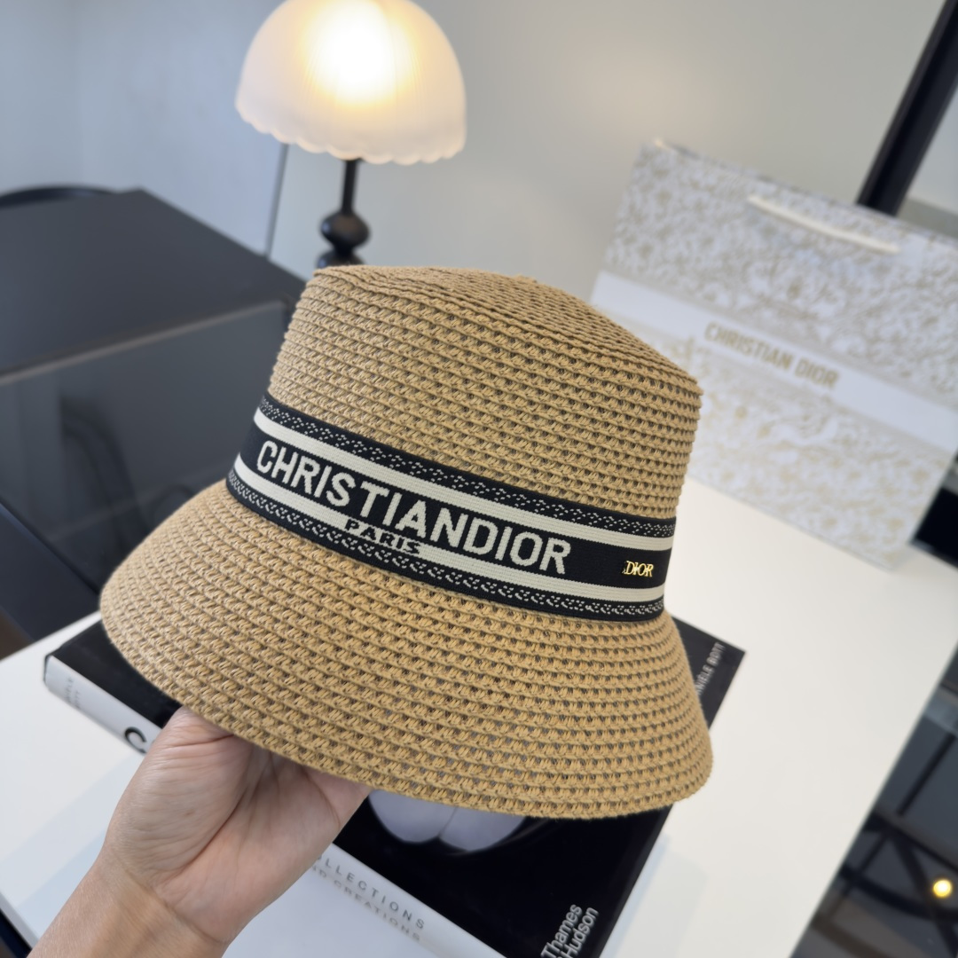 PDior迪奥跑量款桶帽，夏日爆款草帽，头围57cm