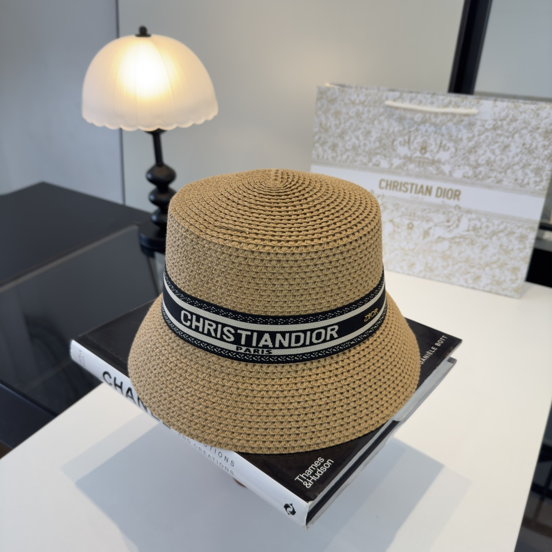 PDior迪奥跑量款桶帽，夏日爆款草帽，头围57cm