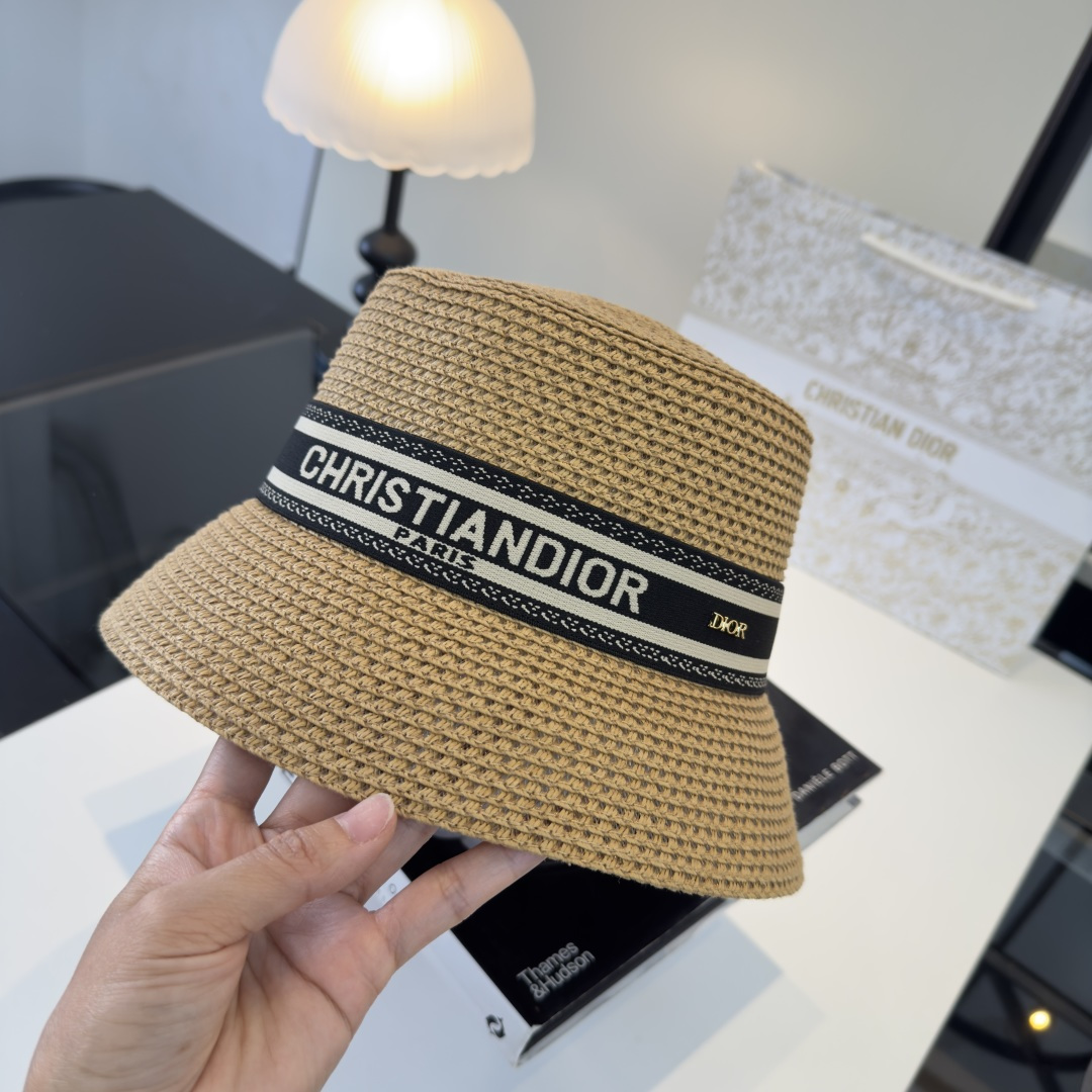 PDior迪奥跑量款桶帽，夏日爆款草帽，头围57cm