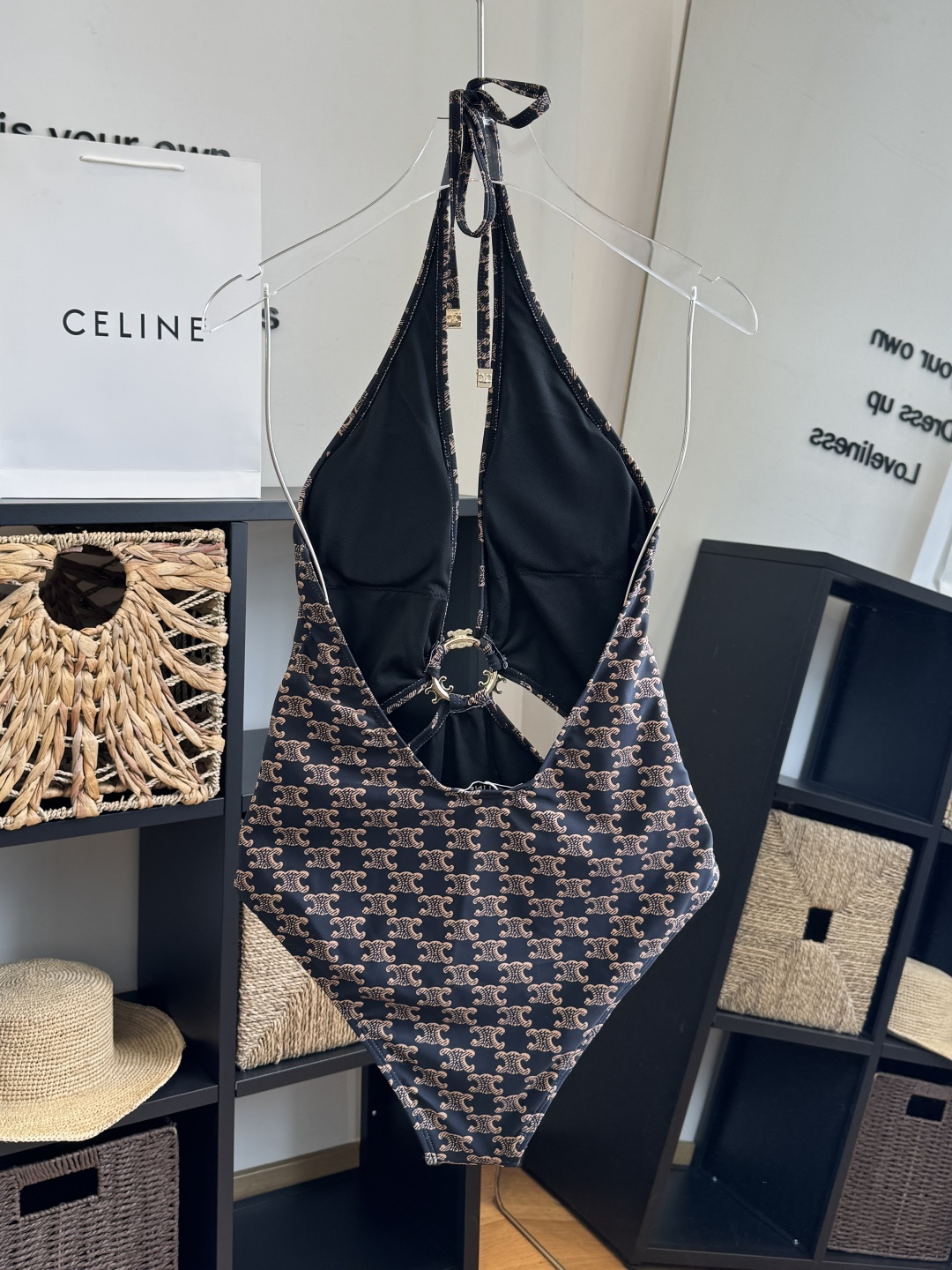 Celine赛琳新款连体比基尼泳衣S M L XL