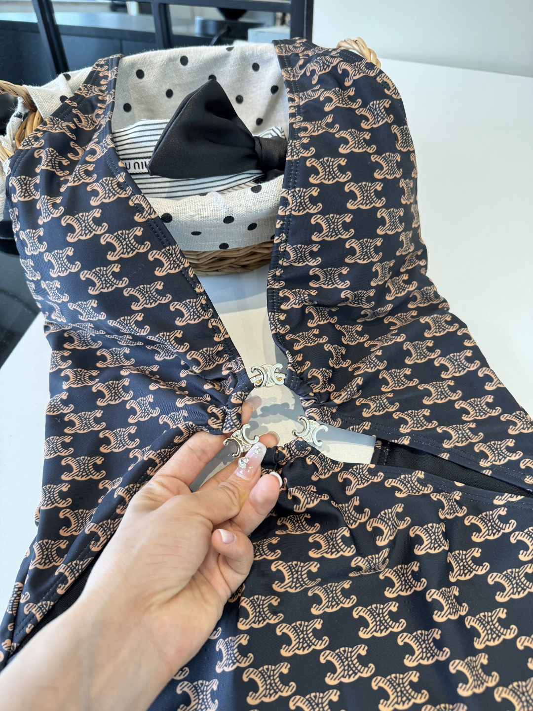 Celine赛琳新款连体比基尼泳衣S M L XL