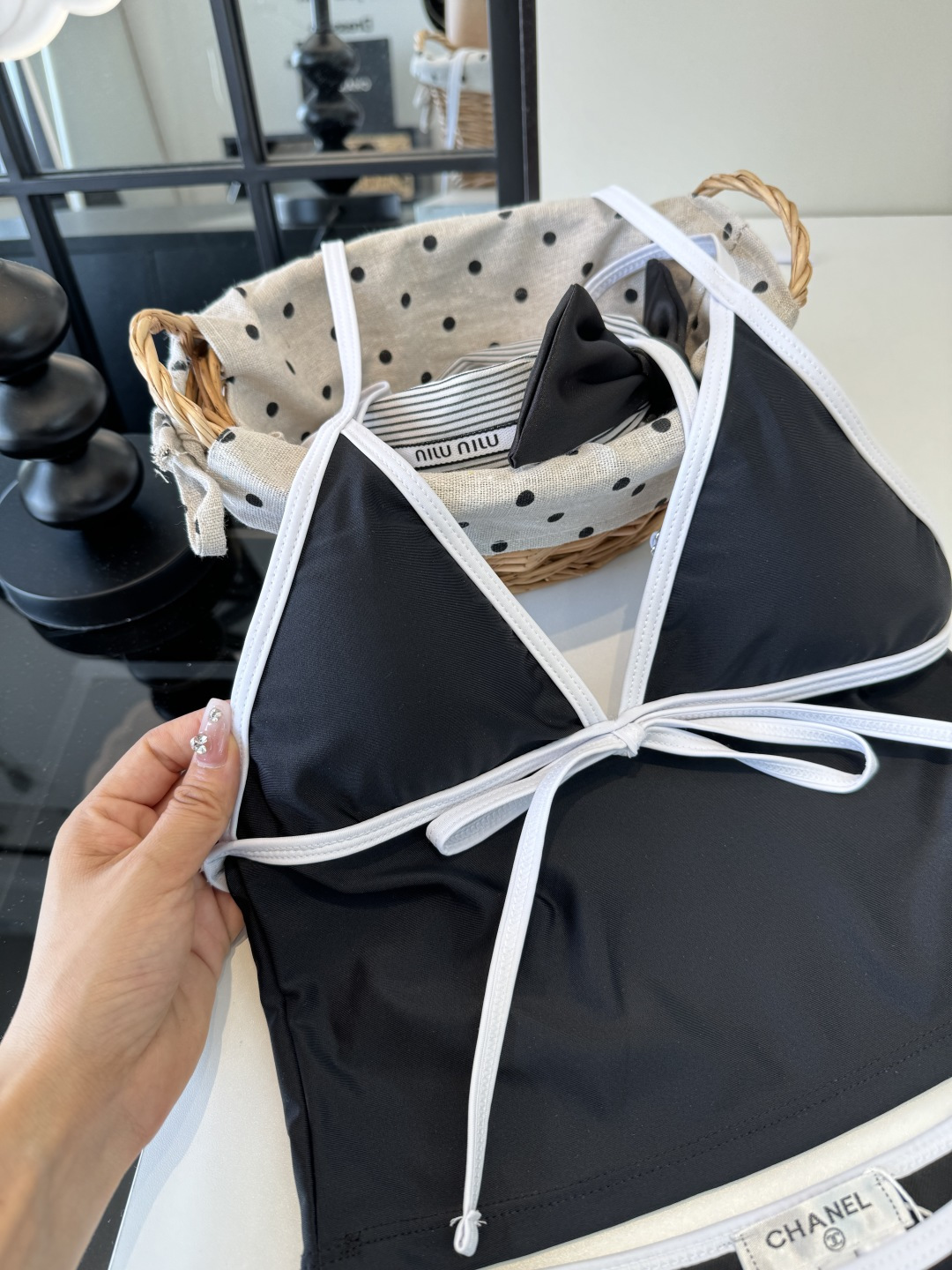 。Chanel香奈儿分体比基尼👙泳衣，S M L XL