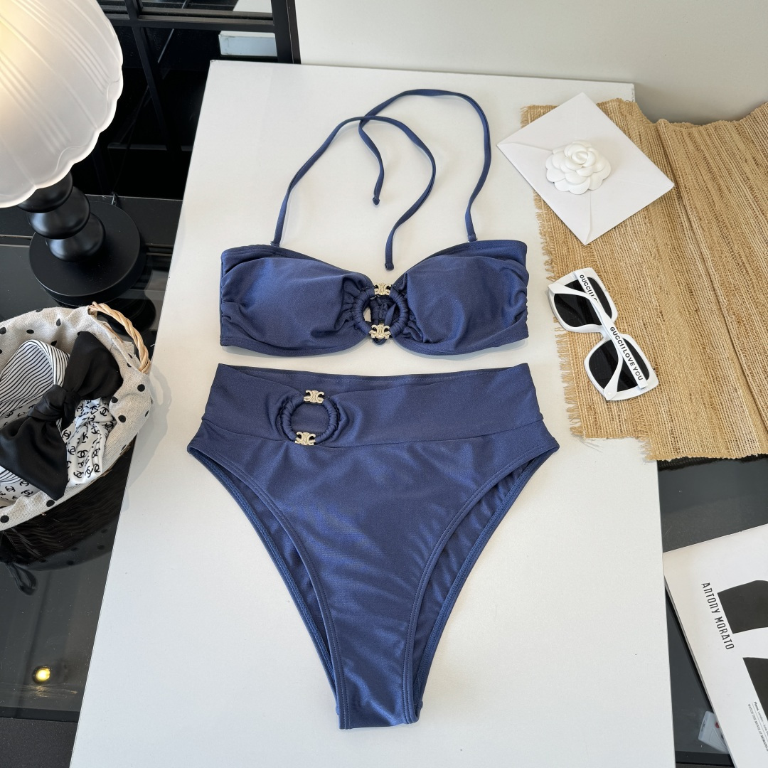 。Celine赛琳分体比基尼👙泳衣，S M L XL