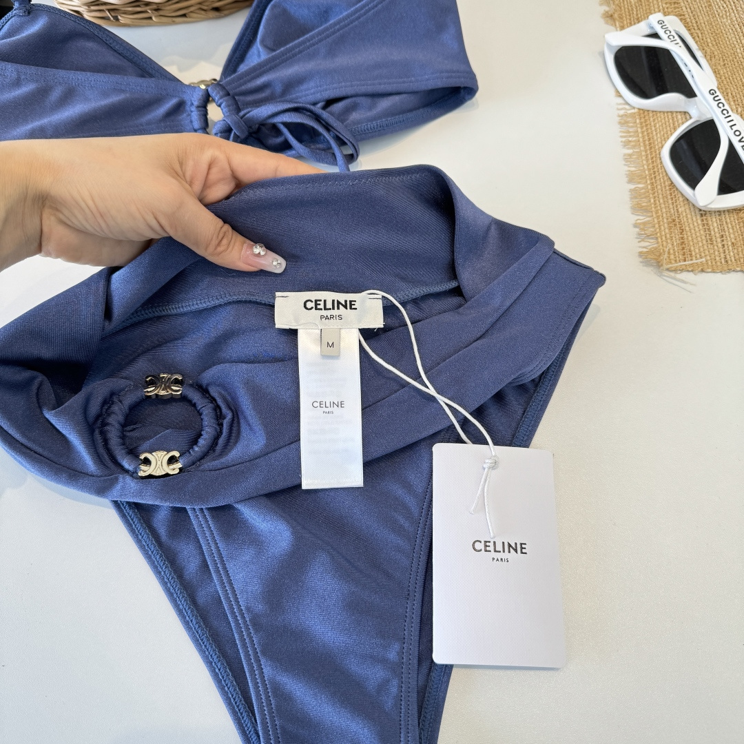 。Celine赛琳分体比基尼👙泳衣，S M L XL
