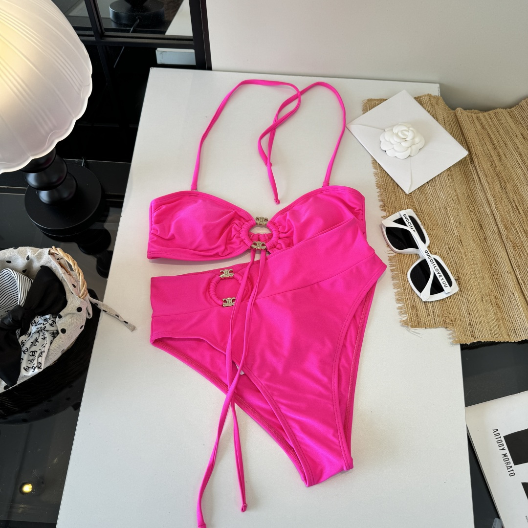 。Celine赛琳分体比基尼👙泳衣，S M L XL