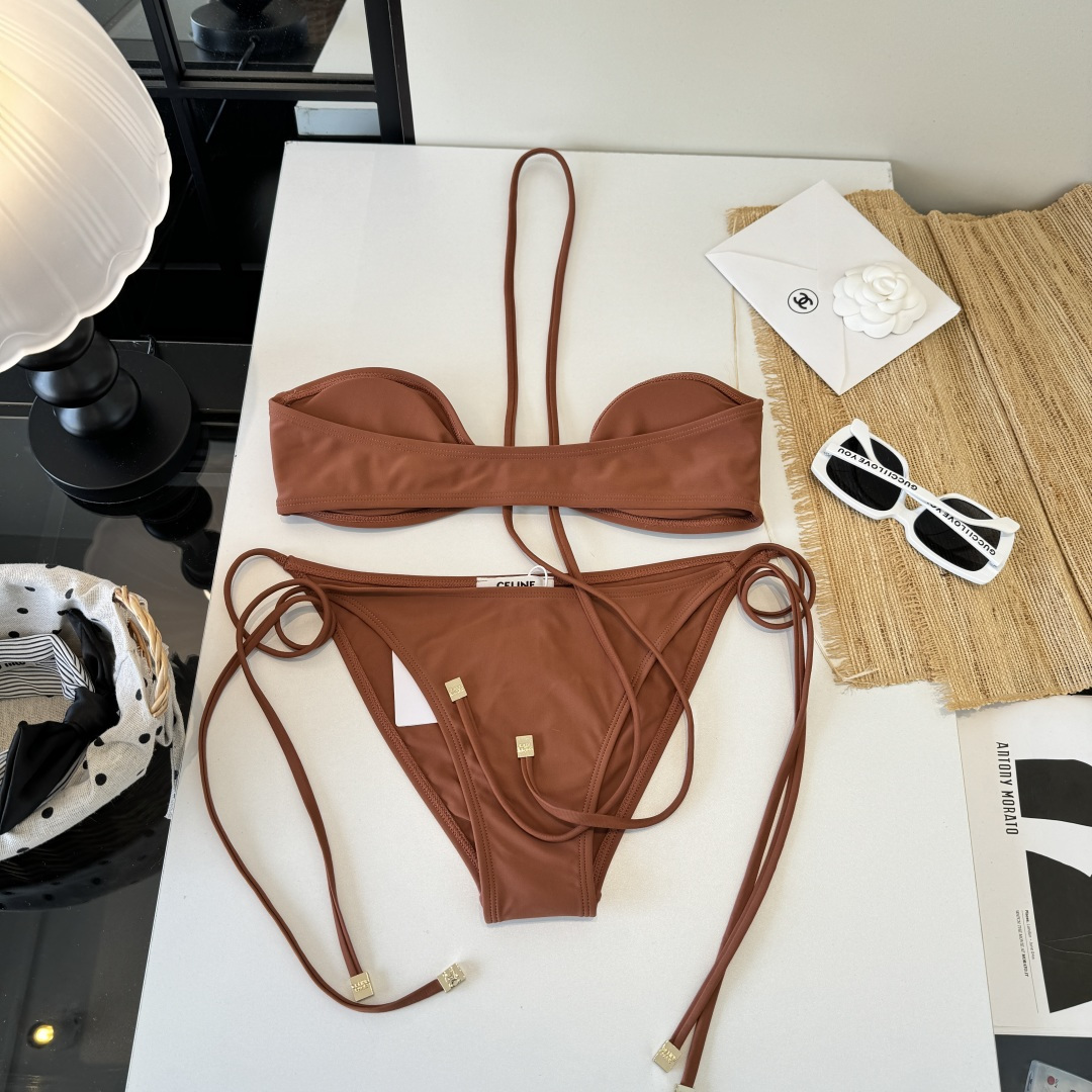 。Celine赛琳分体比基尼👙泳衣，S M L XL