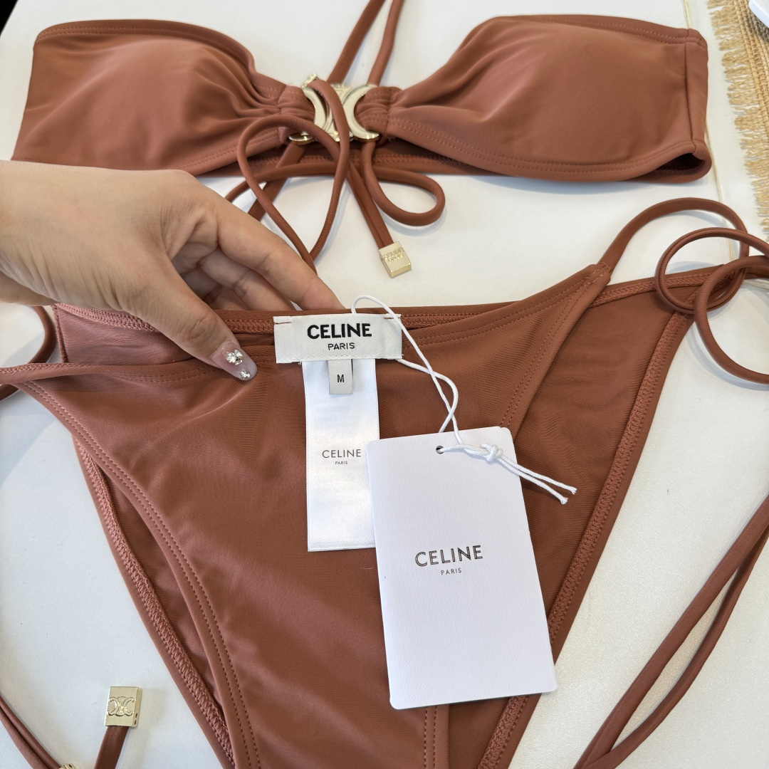 。Celine赛琳分体比基尼👙泳衣，S M L XL