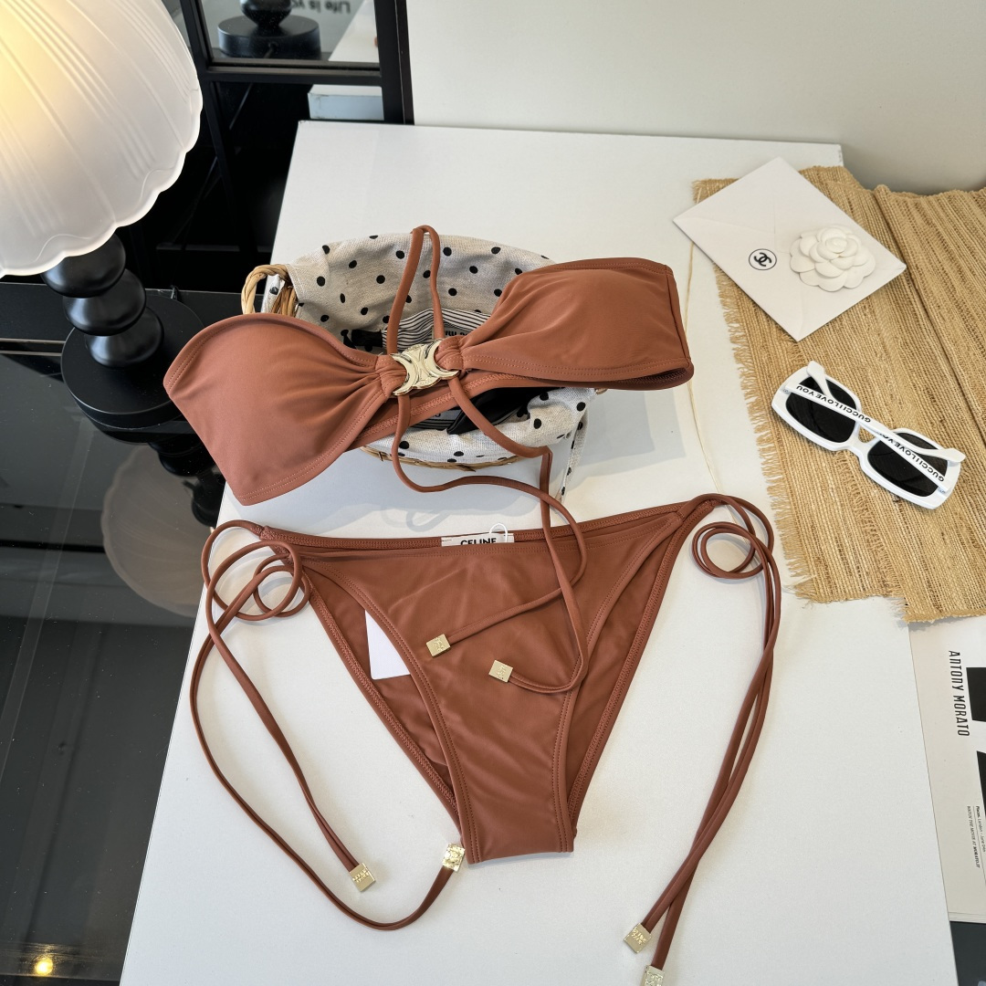 。Celine赛琳分体比基尼👙泳衣，S M L XL