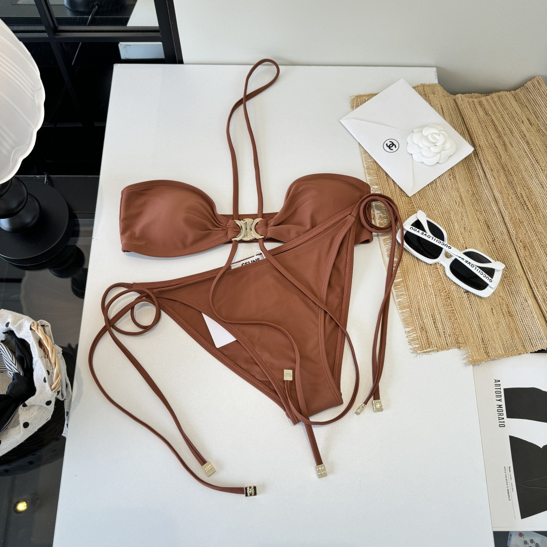 。Celine赛琳分体比基尼👙泳衣，S M L XL