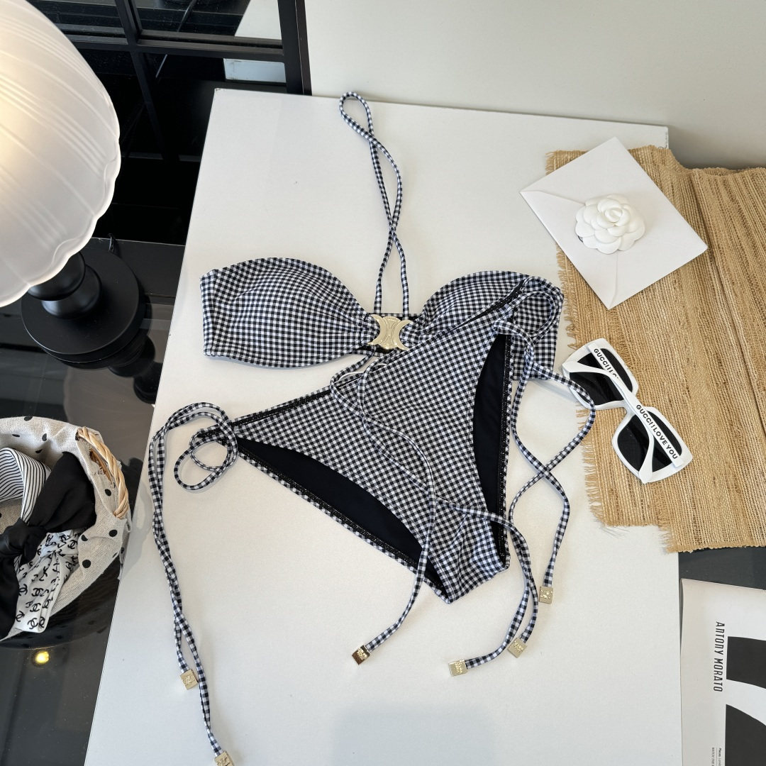。Celine赛琳分体比基尼👙泳衣，S M L XL