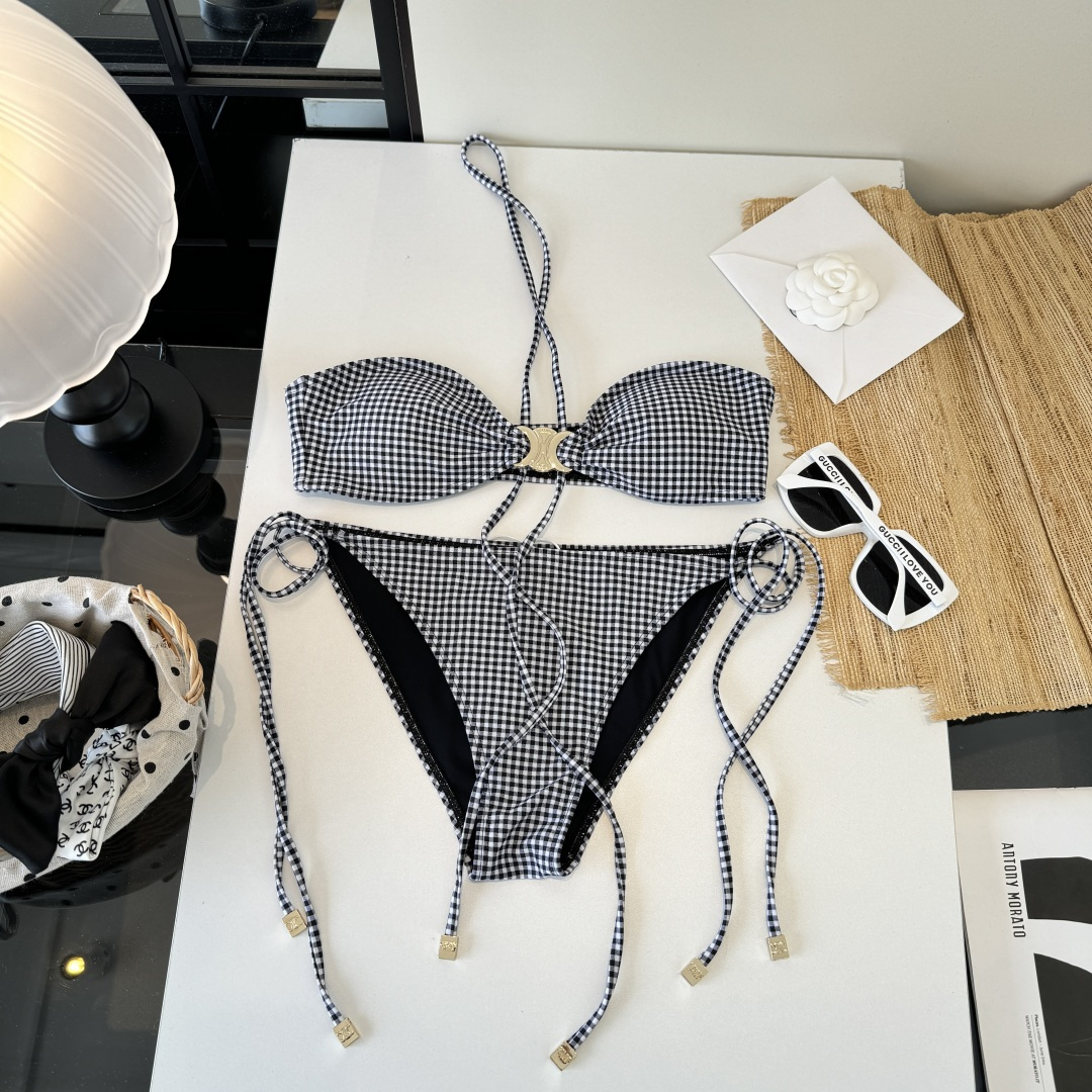 。Celine赛琳分体比基尼👙泳衣，S M L XL