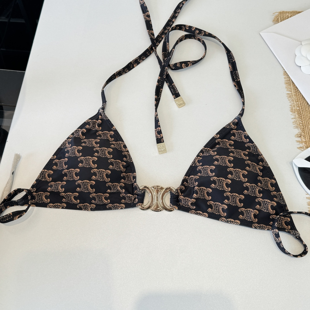 。Celine赛琳分体比基尼👙泳衣，S M L XL