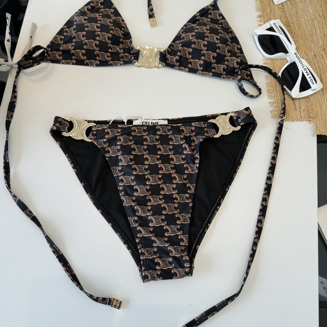 。Celine赛琳分体比基尼👙泳衣，S M L XL