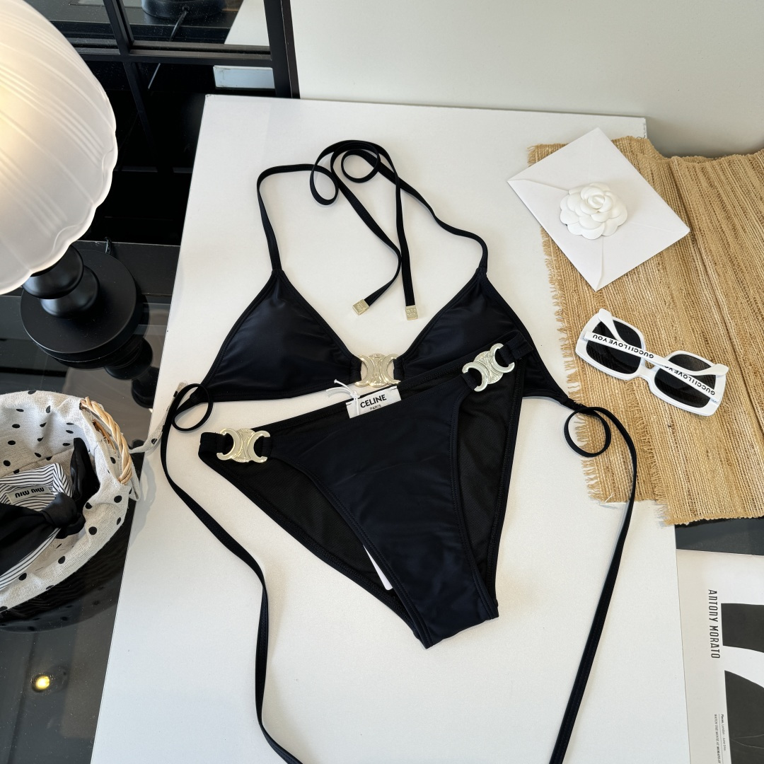 。Celine赛琳分体比基尼👙泳衣，S M L XL