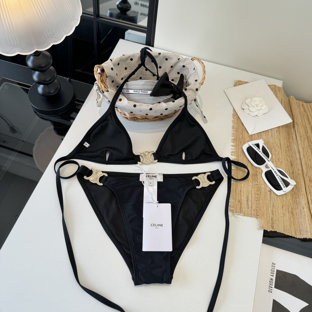 。Celine赛琳分体比基尼👙泳衣，S M L XL