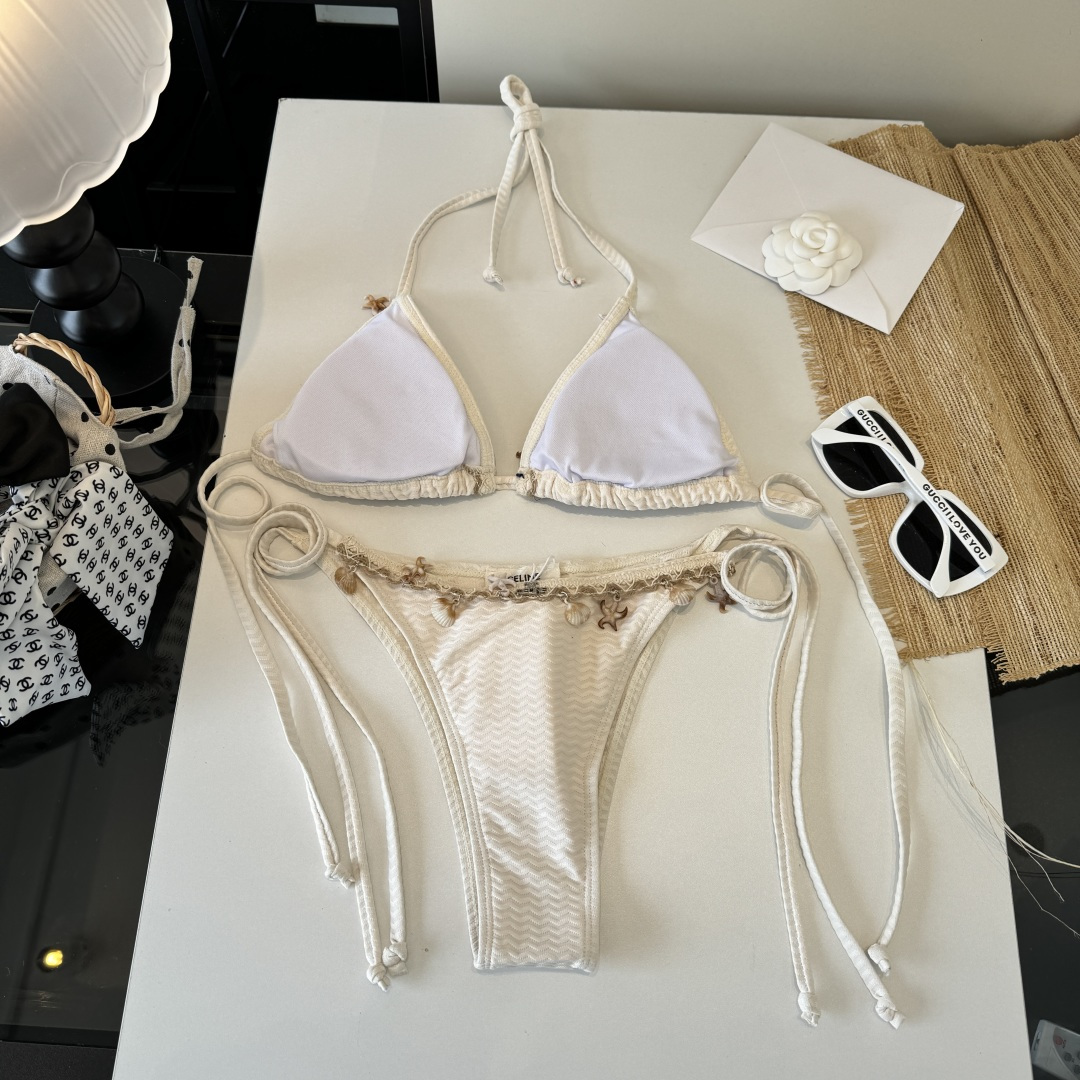 。Celine赛琳分体比基尼👙泳衣，S M L XL