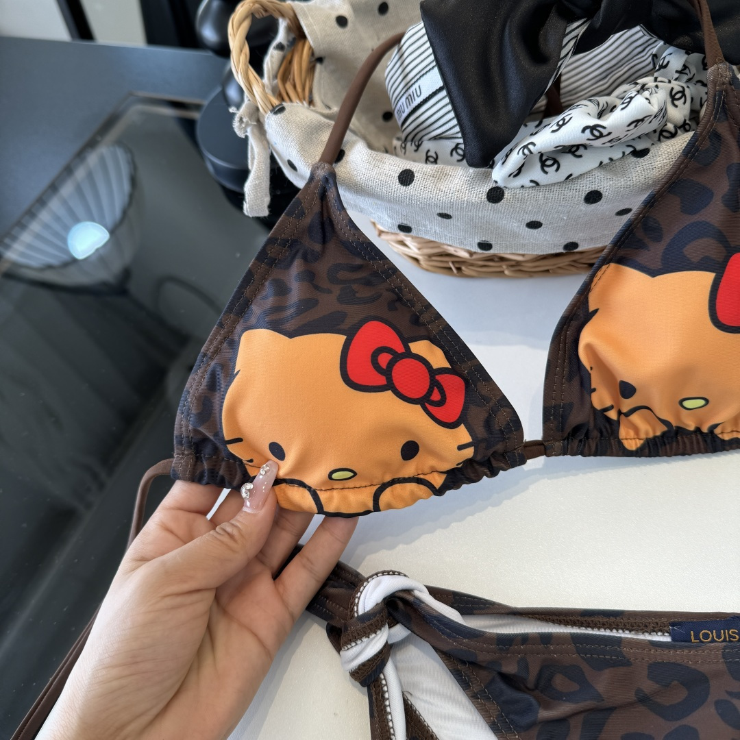 。LV路易威登豹纹分体比基尼👙泳衣，S M L XL