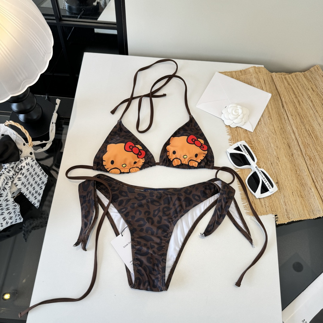 。LV路易威登豹纹分体比基尼👙泳衣，S M L XL